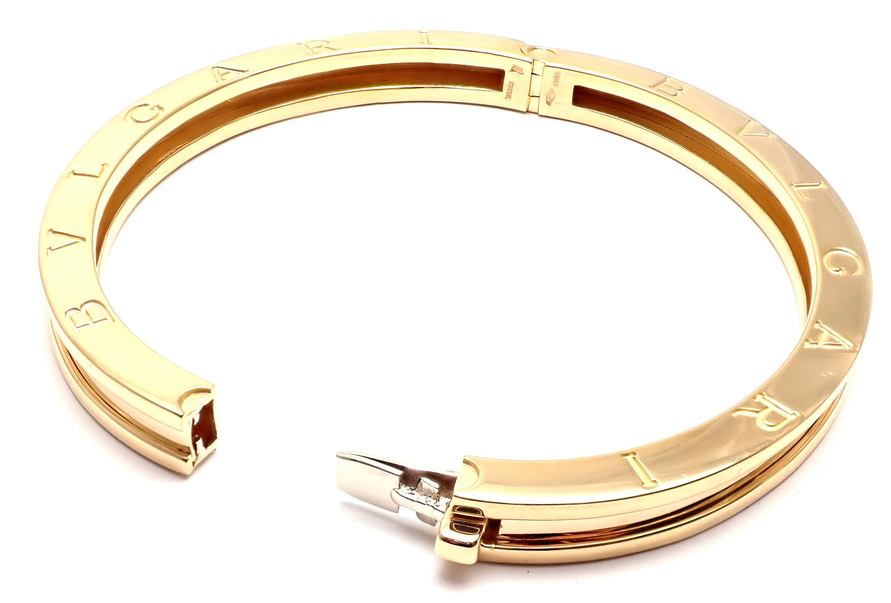 Women's or Men's Bulgari B-Zero Yellow Gold Bangle Bracelet