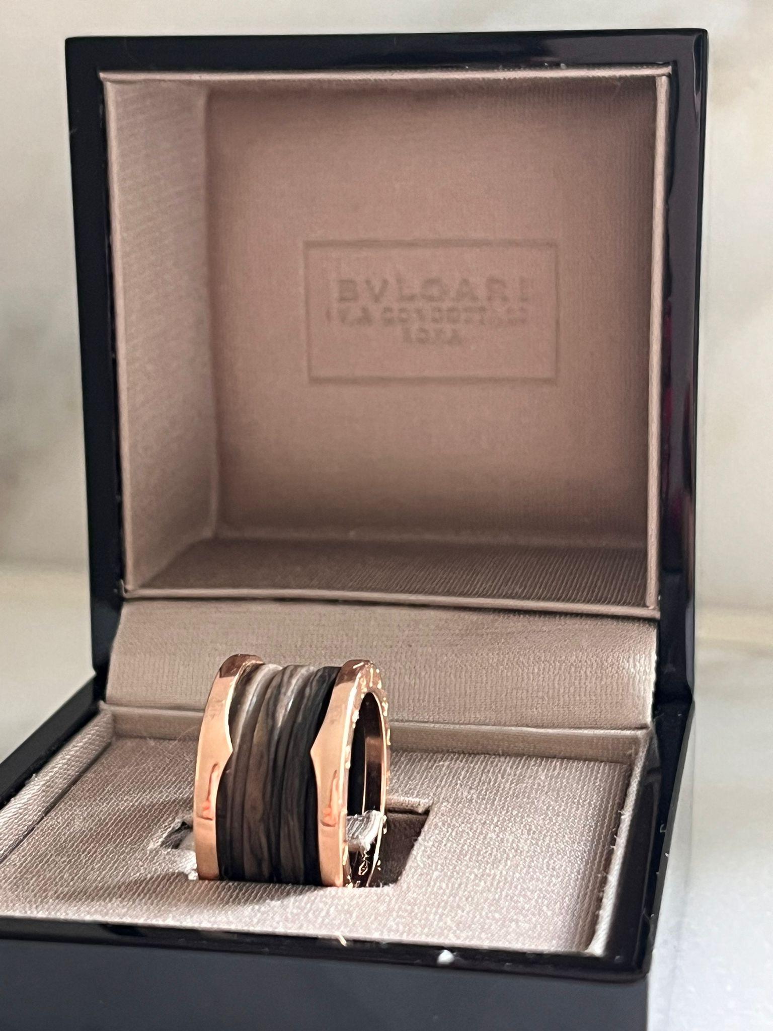 Women's or Men's Bulgari B Zero1 limited edition marble ring For Sale