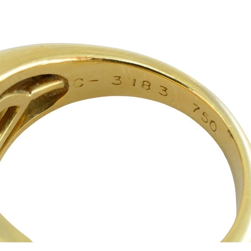 Bvlgari Bulgari Band Ring 18k Gold Cabochon Ruby Diamond AGL Certificate For Sale 3