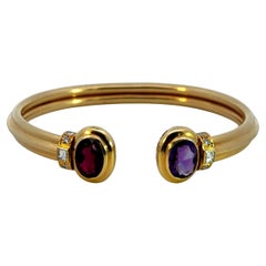 Bracciale Bangle Bulgari  Spinello rosso e diamanti di Duhem Marchi francesi