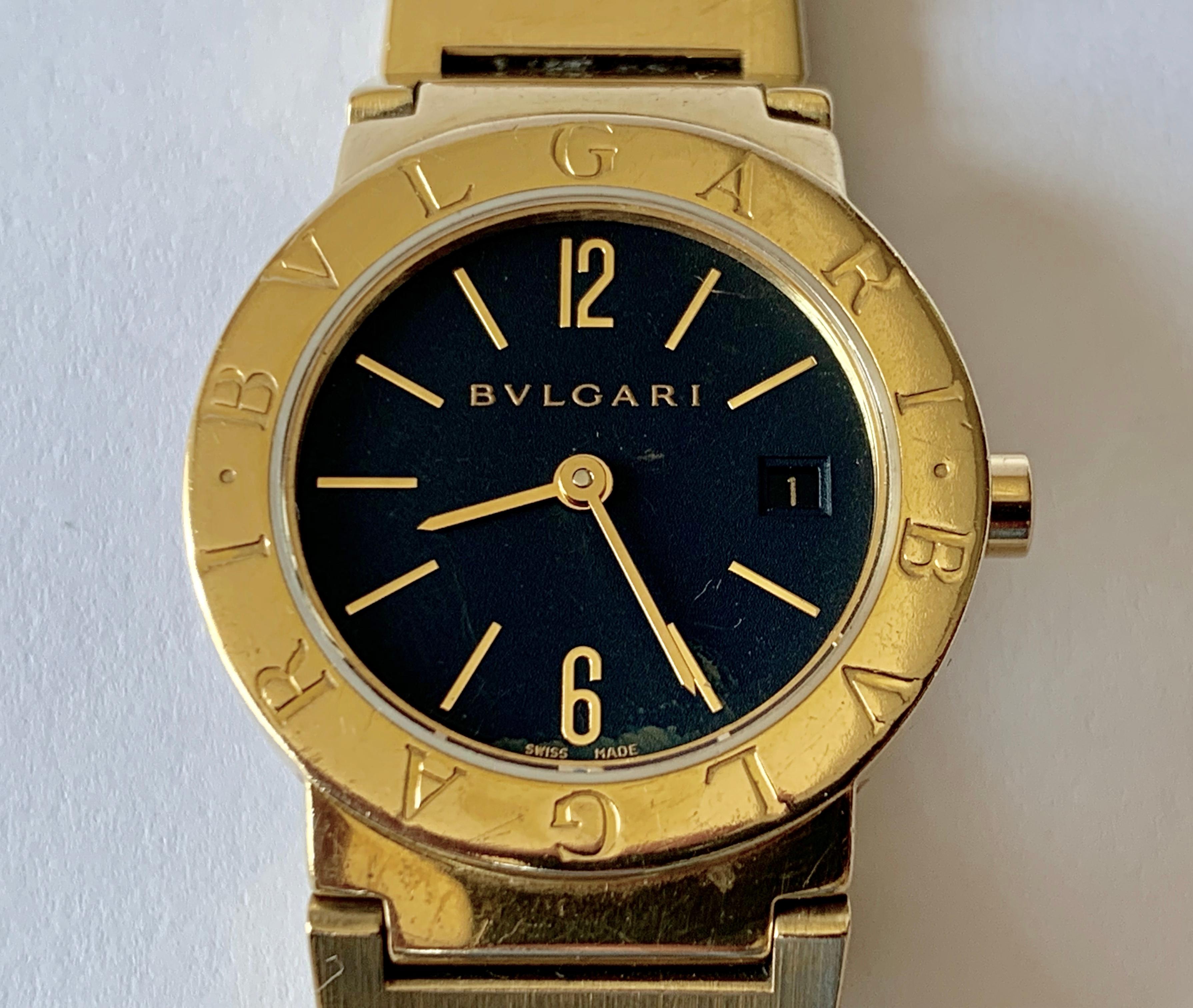 Bulgari Montre BB 26 en or jaune 18 carats pour femmes Bon état - En vente à Zurich, Zollstrasse