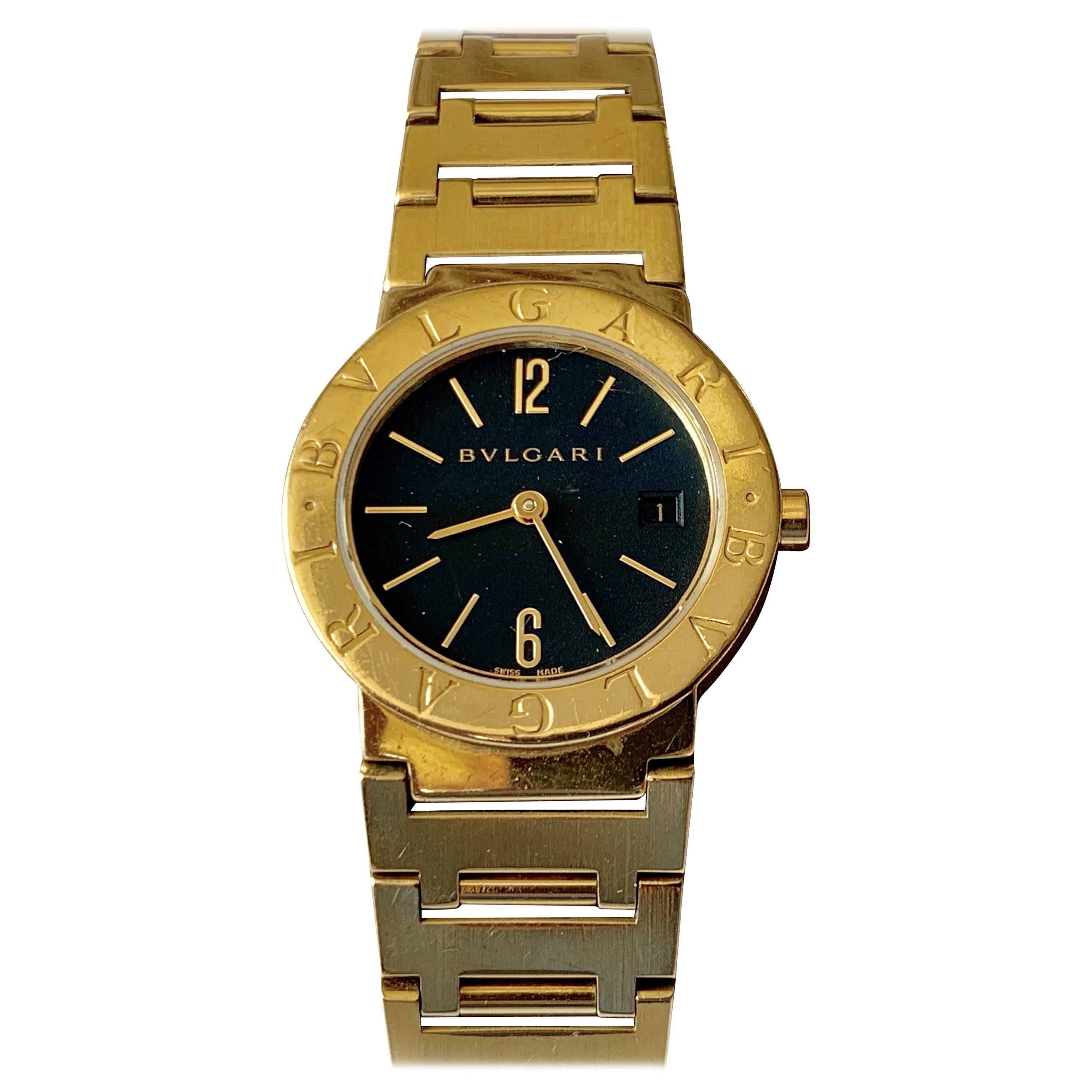 Bulgari Montre BB 26 en or jaune 18 carats pour femmes en vente