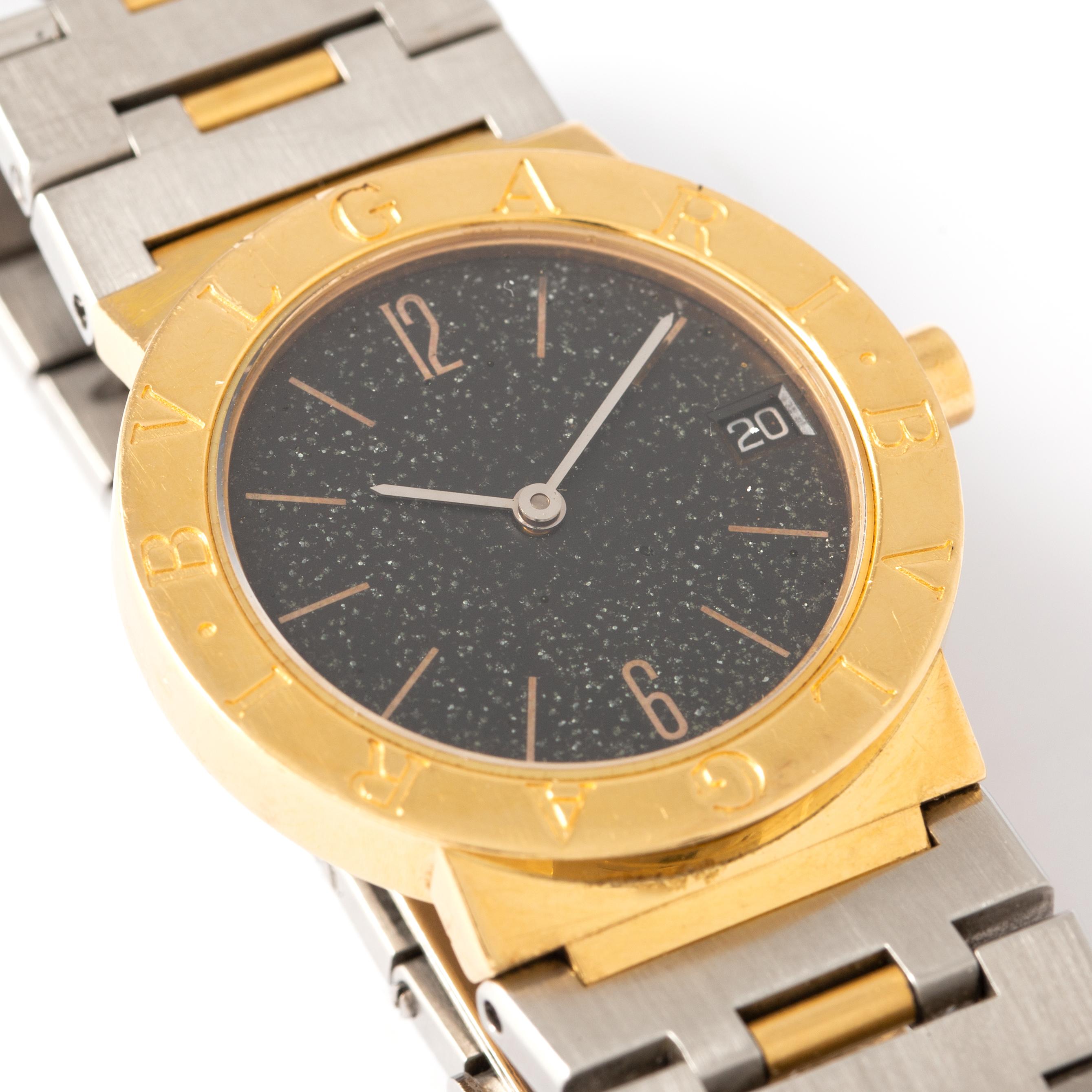 Bulgari BB 30 GSD Stainless Steel & 18k Yellow Gold In Excellent Condition For Sale In Geneva, CH