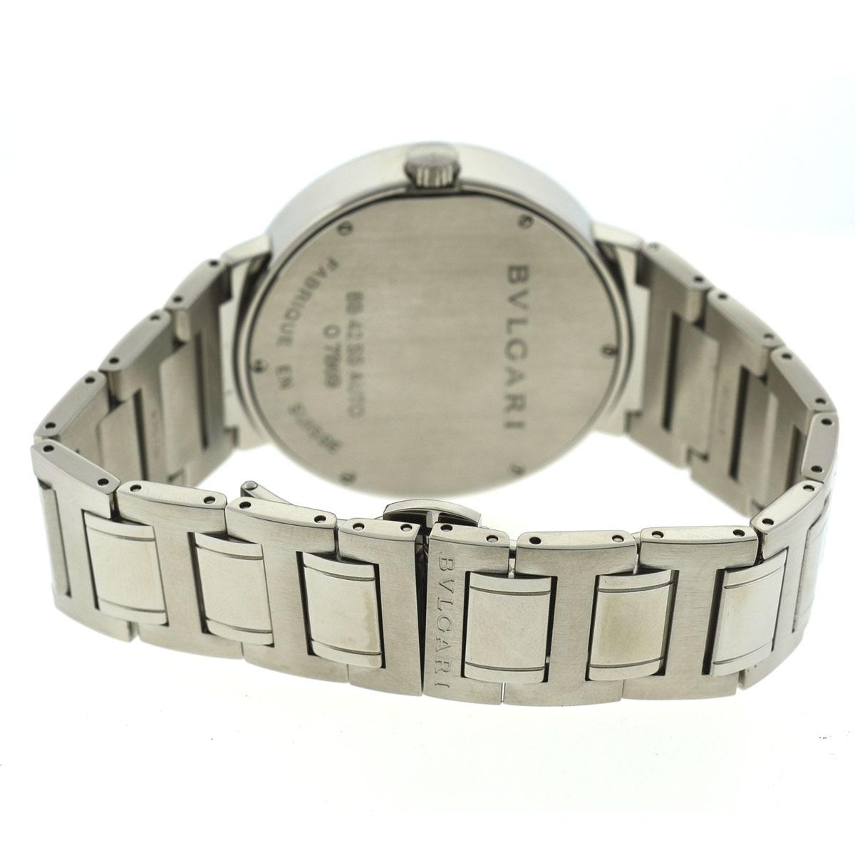 Bulgari BB 42 Sterling Silver Stainless Steel Automatic Watch 2