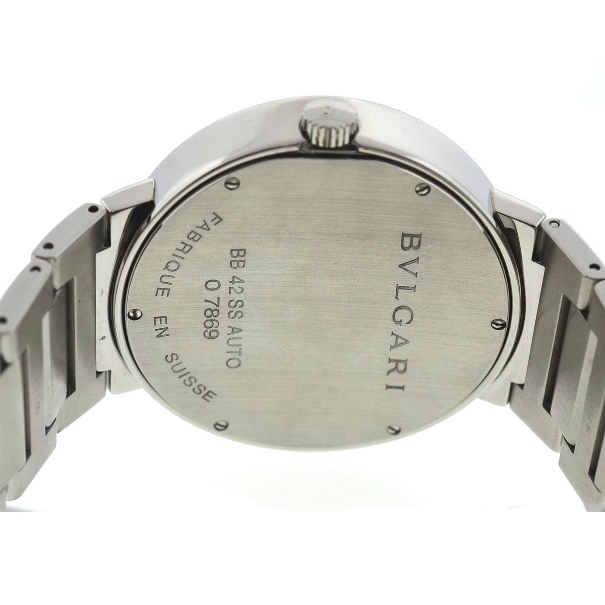 Bulgari BB 42 Sterling Silver Stainless Steel Automatic Watch 4