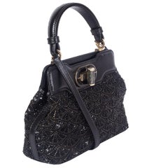 BULGARI black BEADED ISABELLA ROSSELLINI XS Bag bvlgari