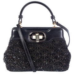 BULGARI black BEADED ISABELLA ROSSELLINI XS Bag bvlgari