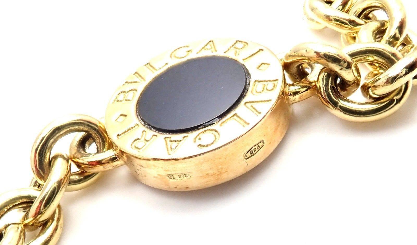 Bulgari Black Onyx Link Yellow Gold Necklace 2