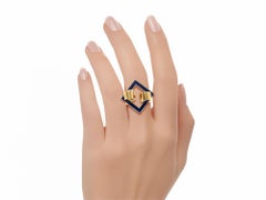 Bulgari Blue Enamel Ring