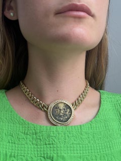 Collier Bulgari « Bronze Monete Diamond » en or 18 carats