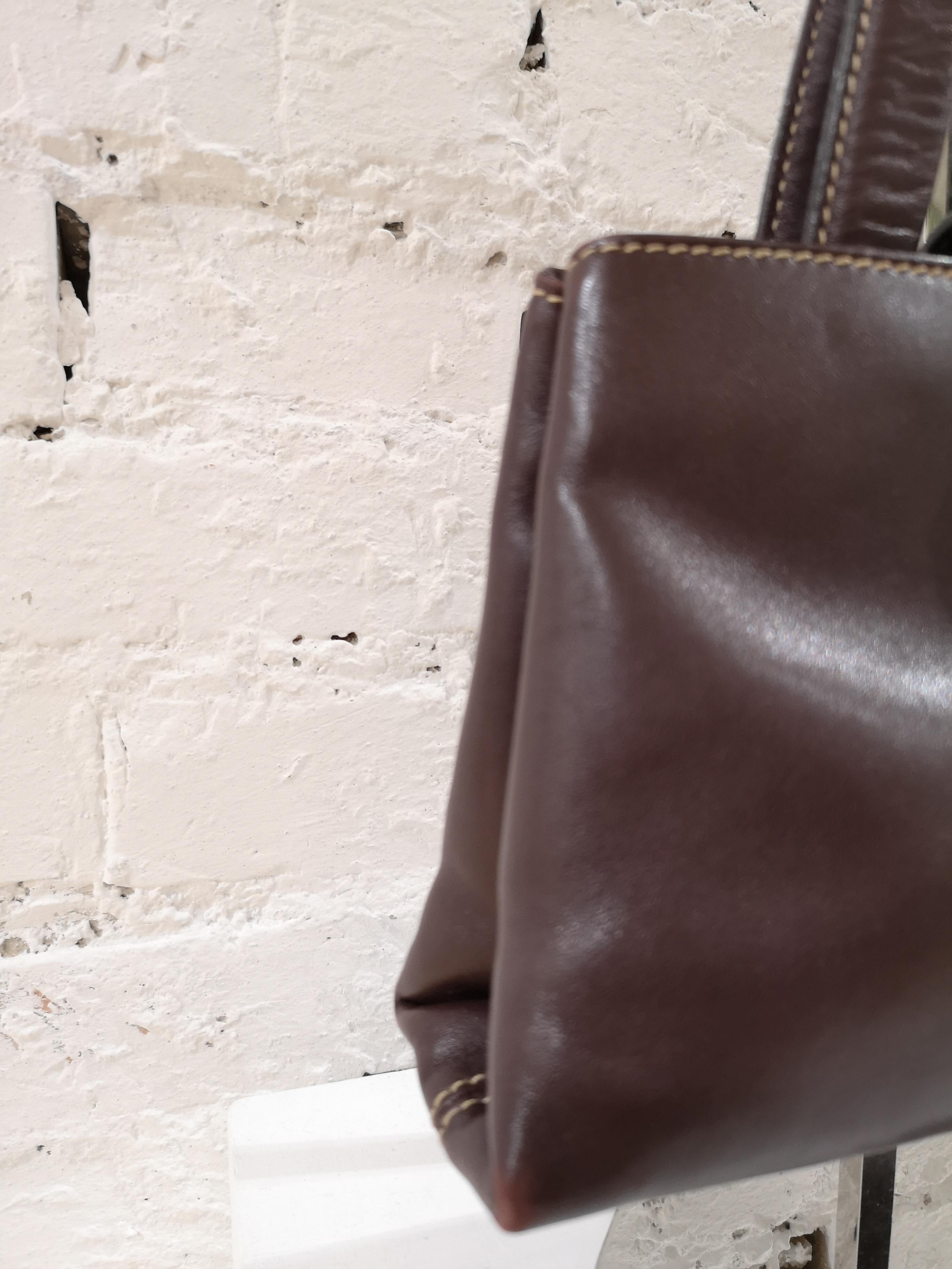 Bulgari Brown Leather Shoulder Bag 5