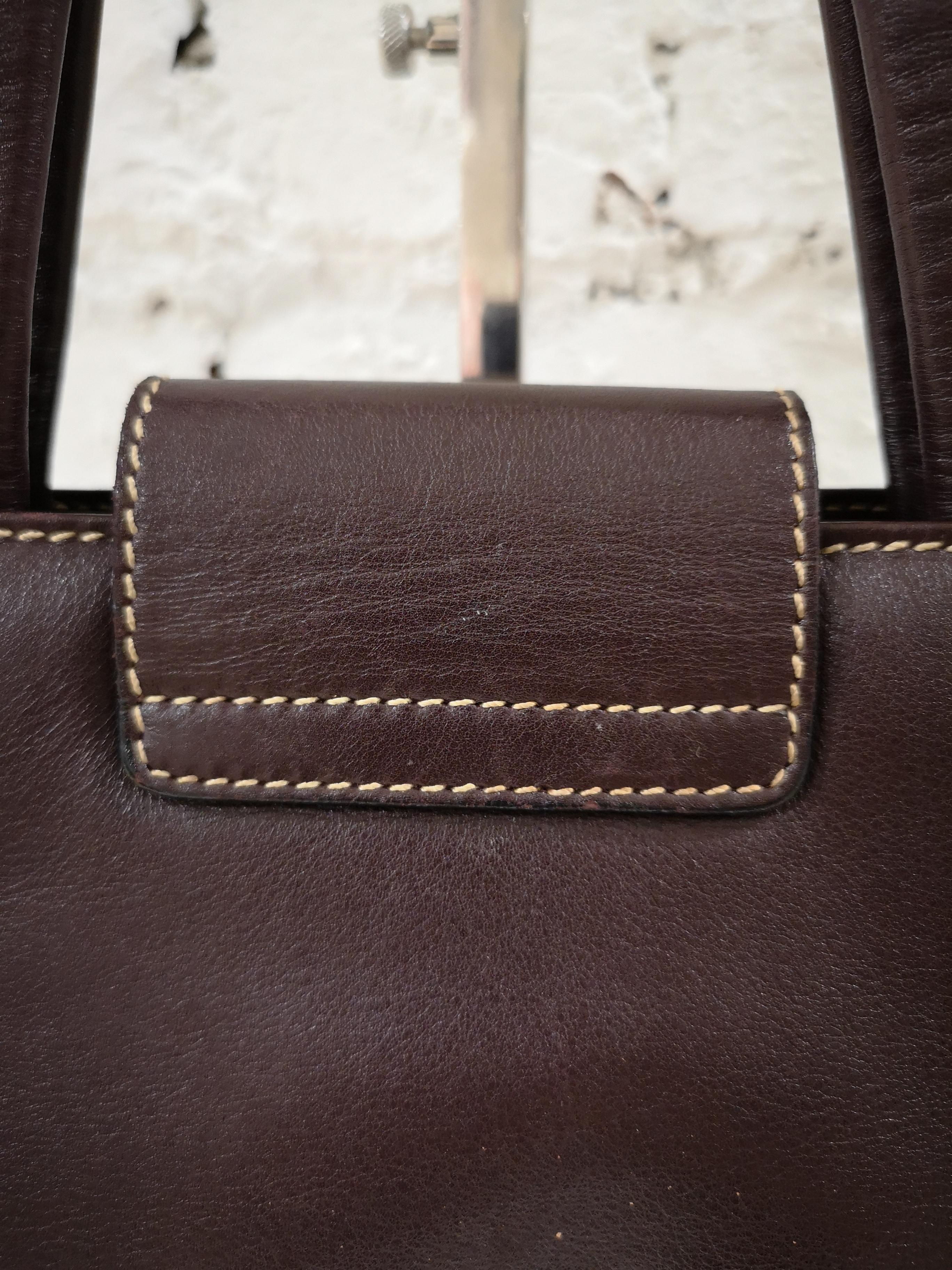 Bulgari Brown Leather Shoulder Bag 8