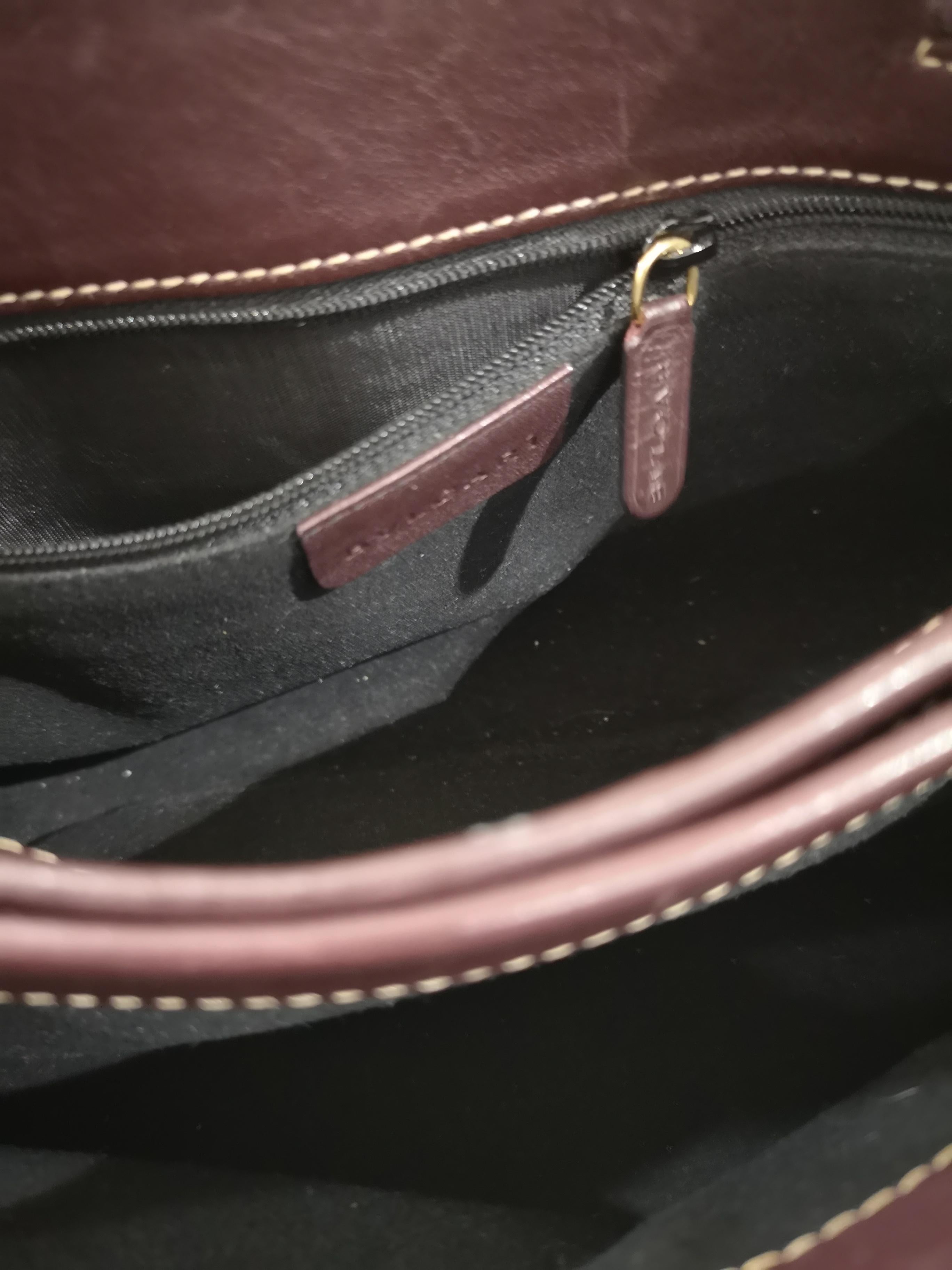 Black Bulgari Brown Leather Shoulder Bag