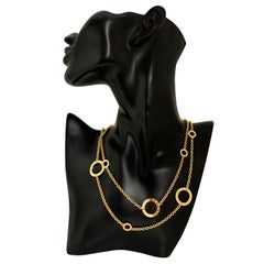 Bulgari Bulgari Adjustable Length Circular Motif Necklace in 18k Yellow Gold