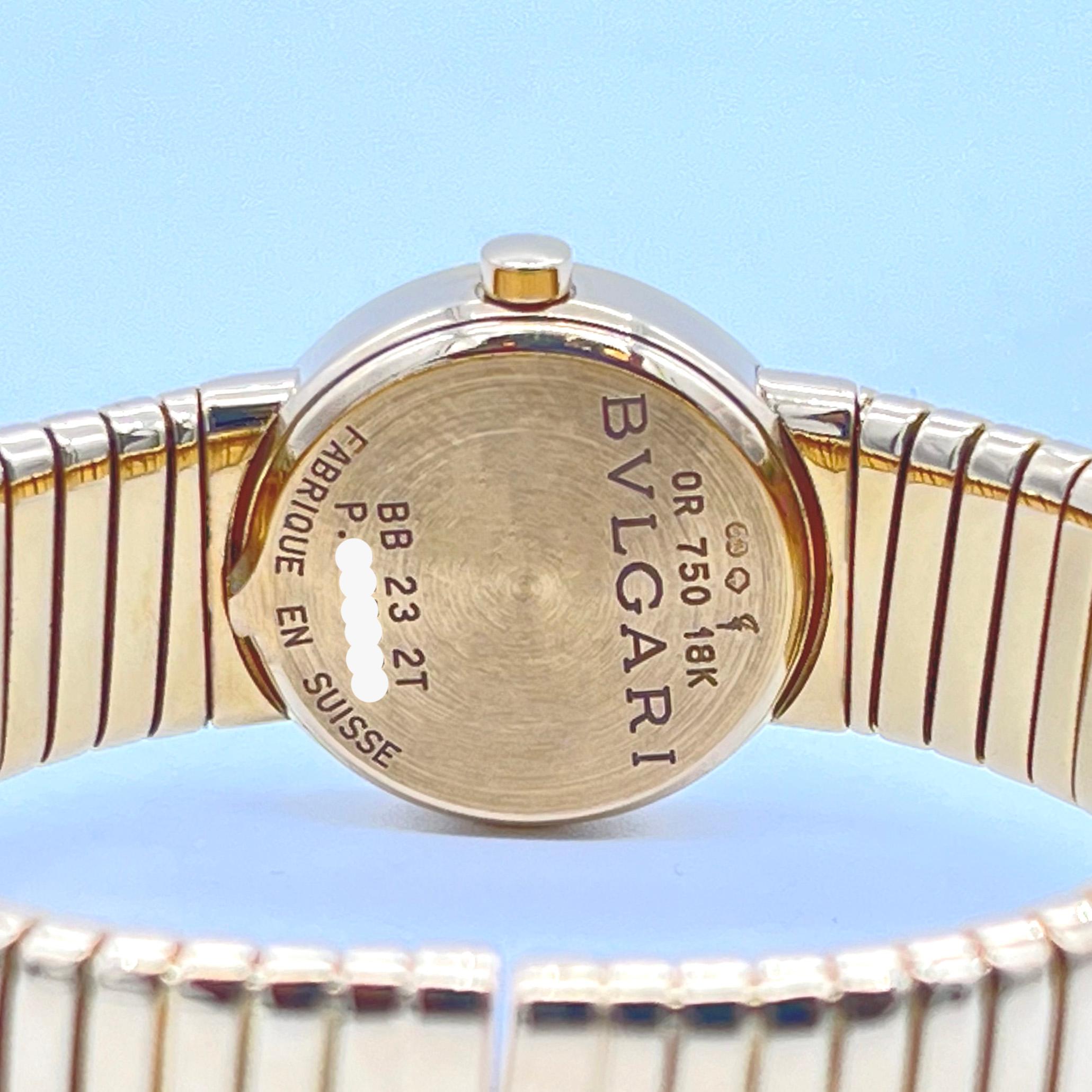 Bulgari BB 23 2T 18KT Gelbgold Damenuhr mit Box und Papieren 2