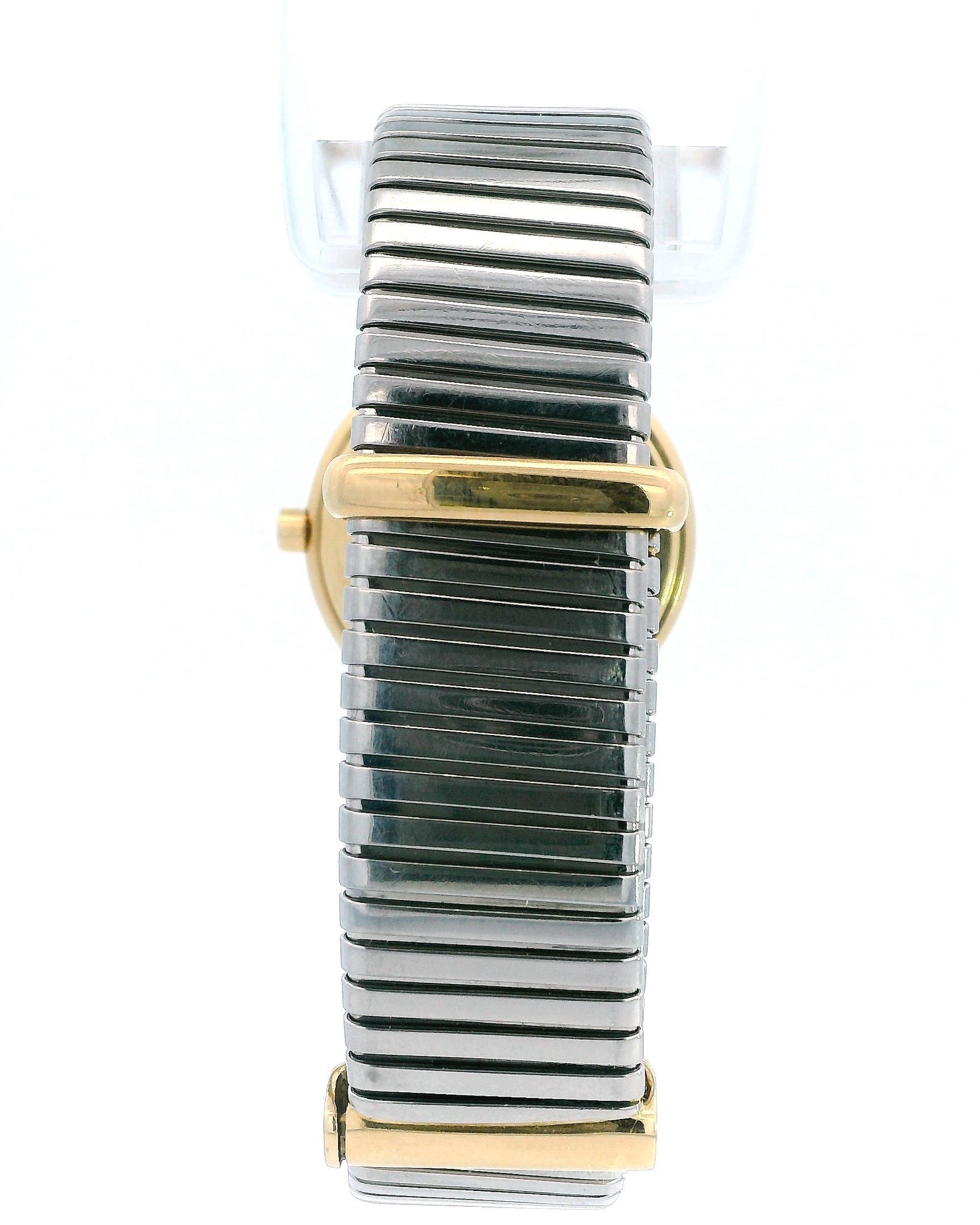 Bulgari Bulgari BB33GSCD 18K Yellow Gold, Stainless Steel Tubogas Bracelet. For Sale 1