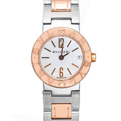 Bulgari Bulgari BBPZ3SG 18K Rose Two Tone Quartz White Dial Women Watch 23mm