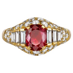 Bulgari Burmese ruby Trombino ring, circa 1980.