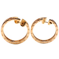 Bulgari Bvlgari B.Zero1 18 Karat Rose Pink Gold Hoop Earrings Large