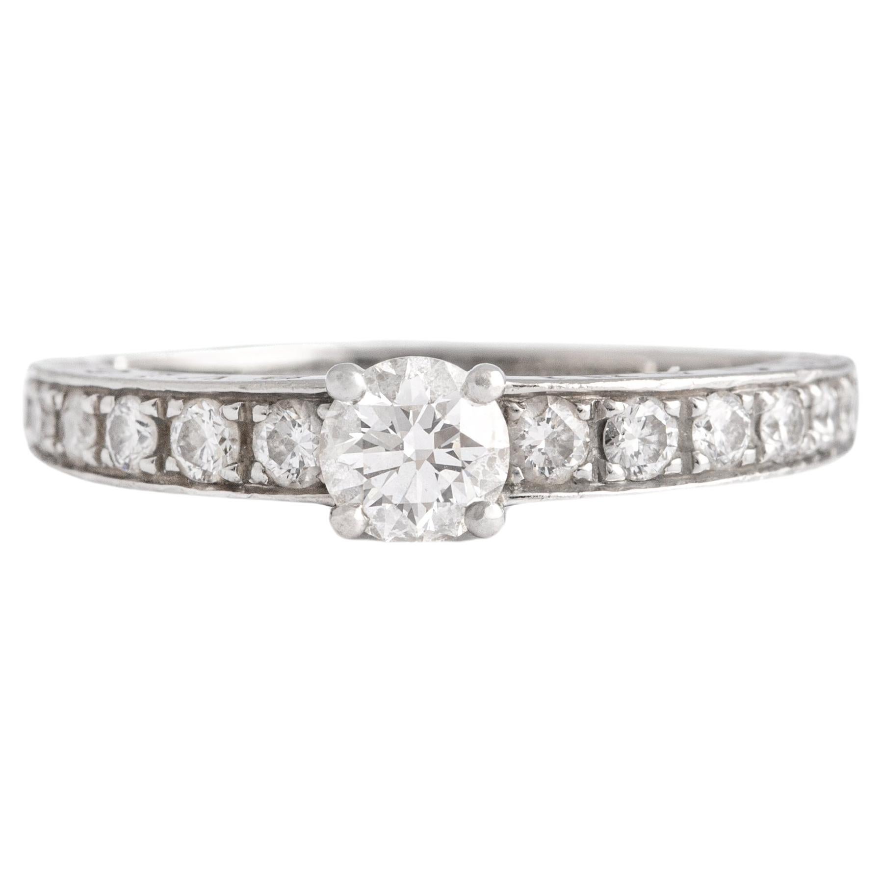 Art Deco Bulgari Bvlgari 0.31 carat Diamond White Gold 18K Ring