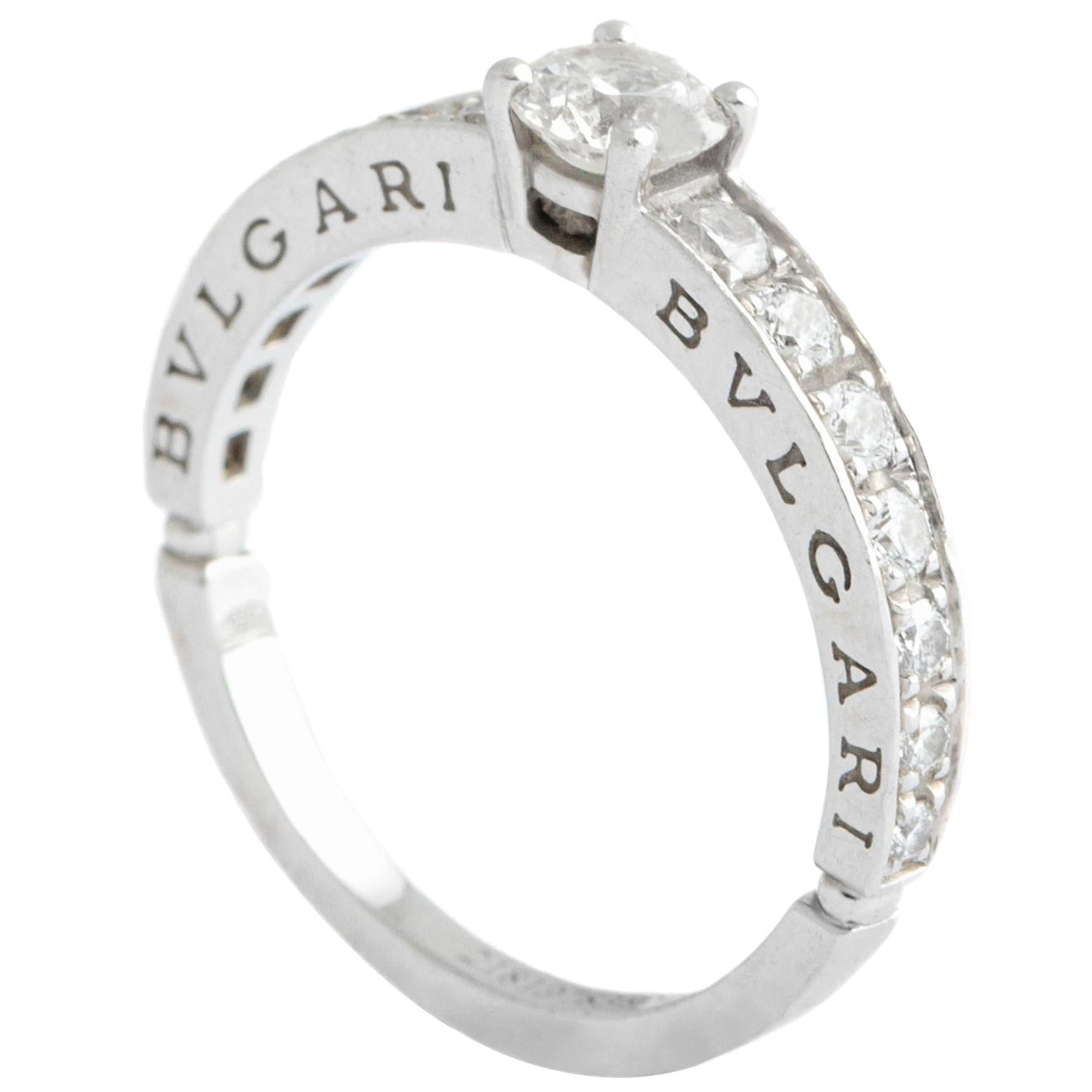 Bulgari Bvlgari 0,31 Karat Diamant Weißgold 18K Ring mit Weißgold