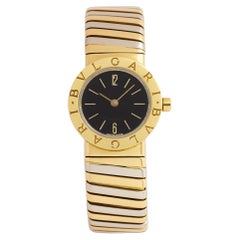 Bulgari Bvlgari 18 Karat Gold Model BB232T 23mm Tubogas Watch & Box