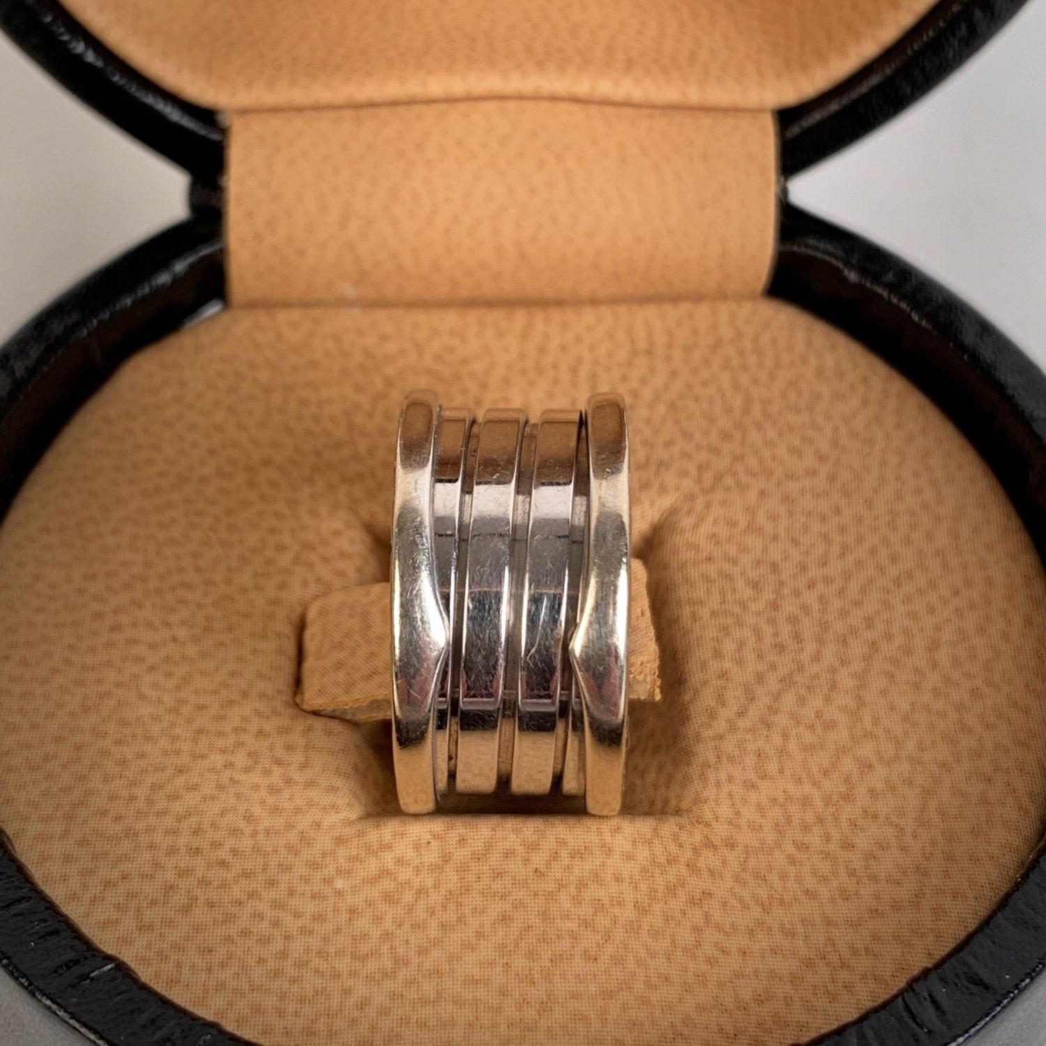 Bulgari Bvlgari 18 Kt White Gold B.Zero1 Four Band Ring with Box In Excellent Condition In Rome, Rome