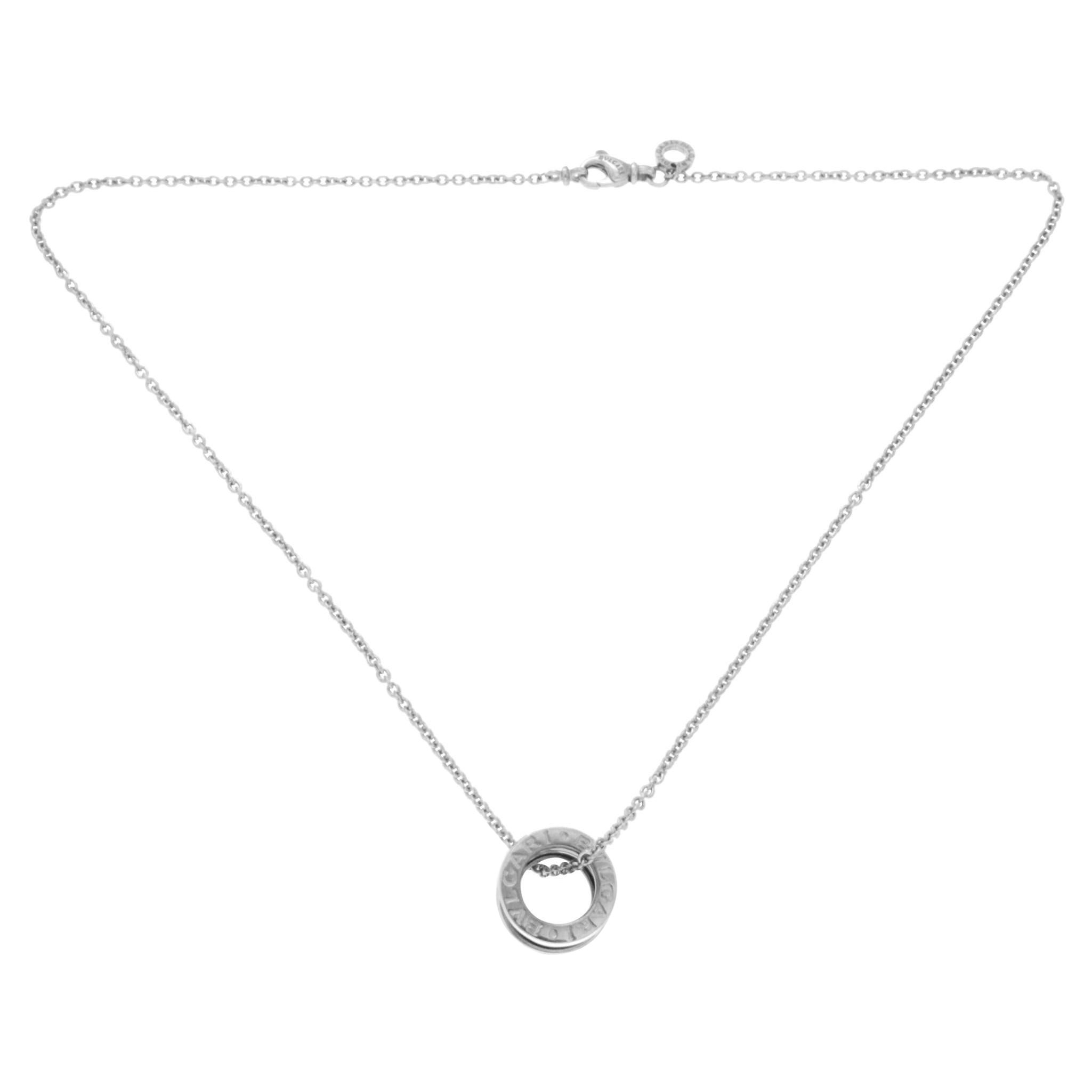 Bulgari Bulgari Bvlgari B Zero 1 Halskette mit Anhänger, 18 Karat Weißgold