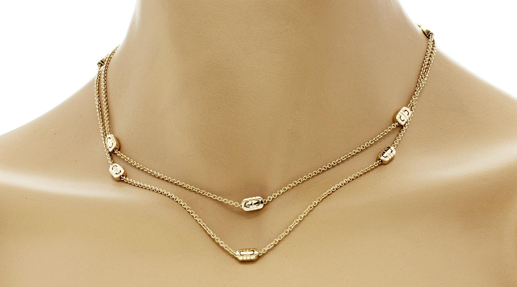 Bulgari Bulgari Bvlgari 18 Karat Gelbgold Parentesi Halskette für Damen oder Herren