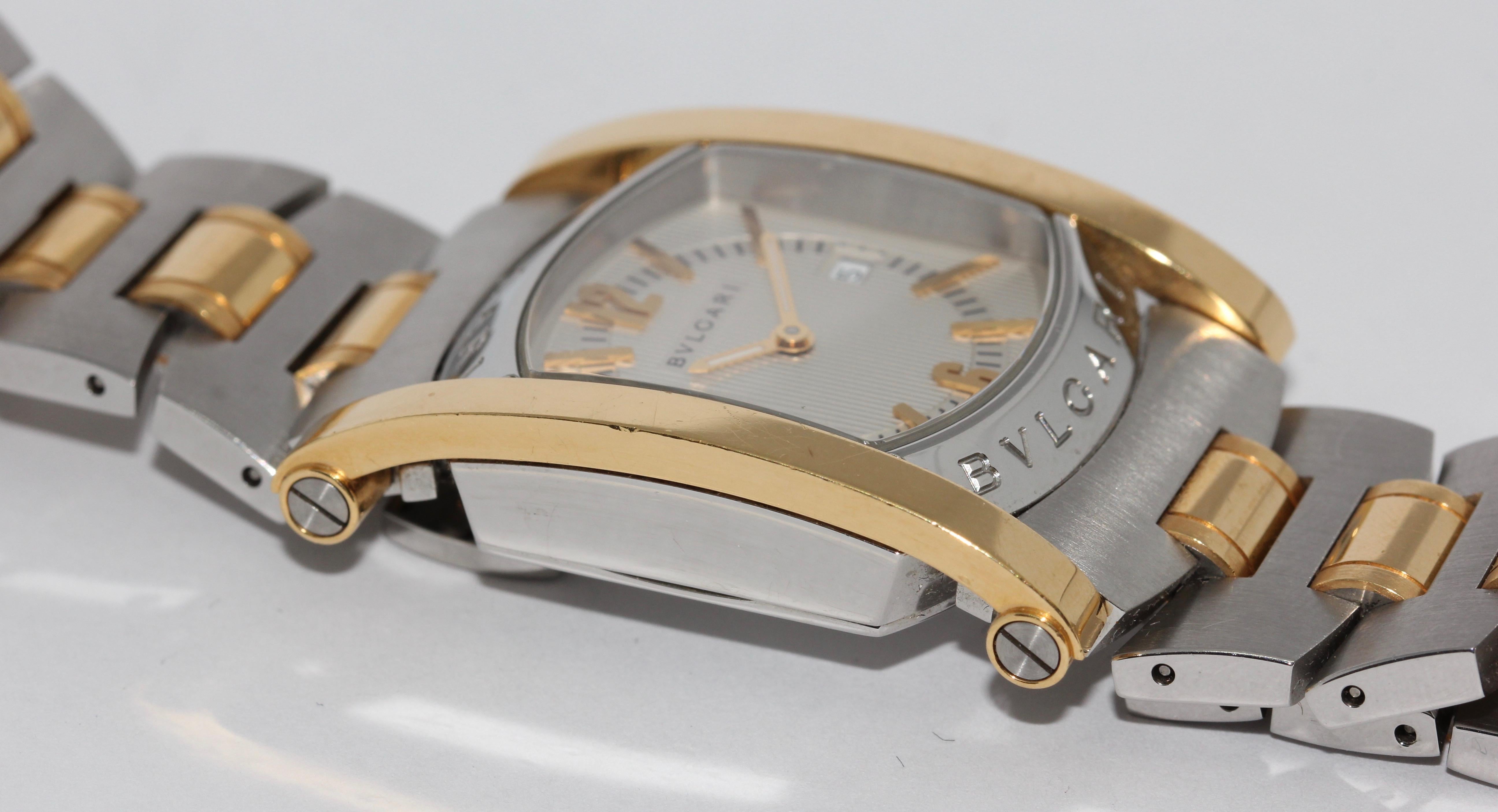 Bulgari Bvlgari Assioma Ladies Wristwatch Steel and 18 Karat Gold, Ref. AA39SG In Fair Condition In Berlin, DE