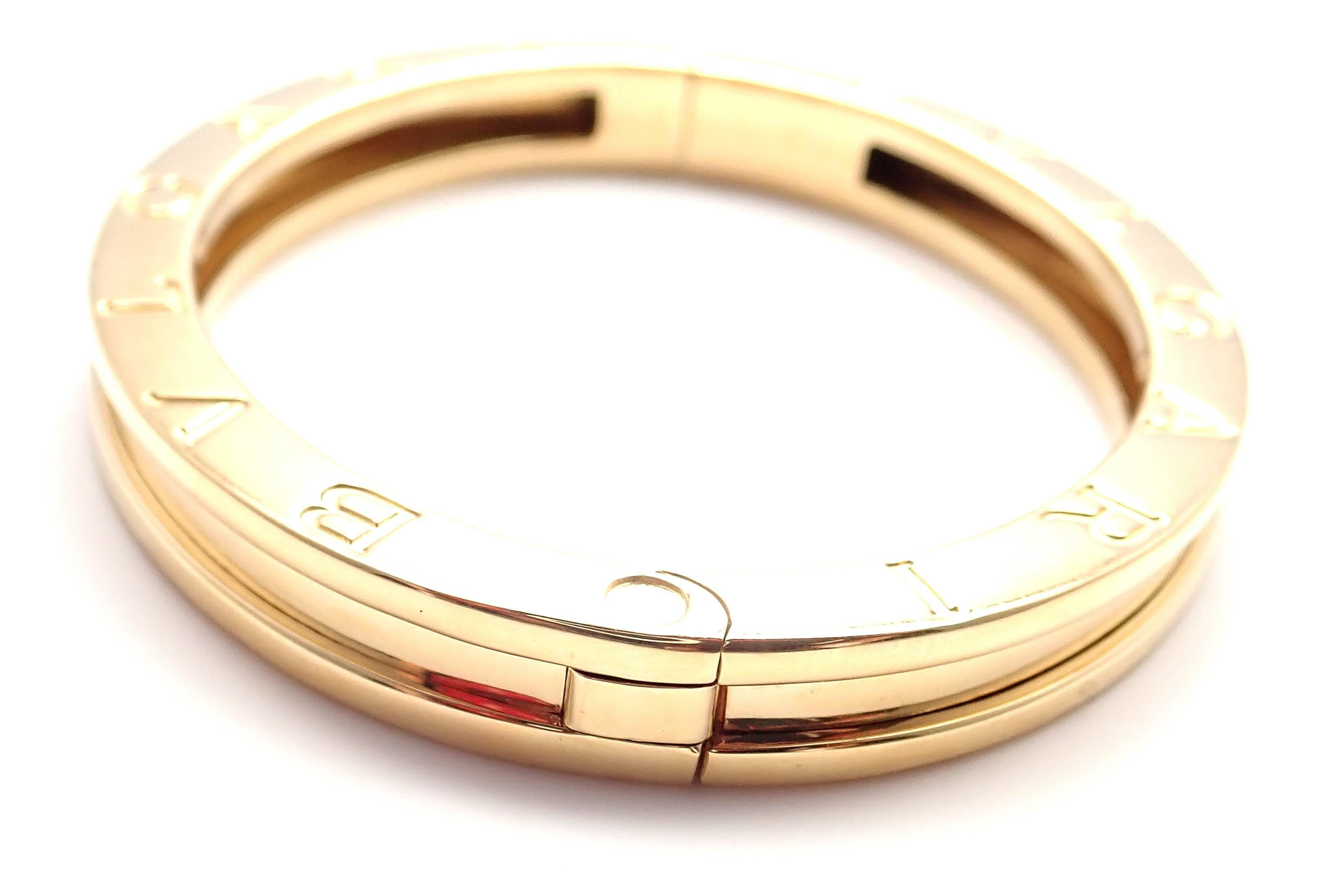 Women's or Men's Bulgari Bvlgari B-Zero Yellow Gold Bangle Bracelet