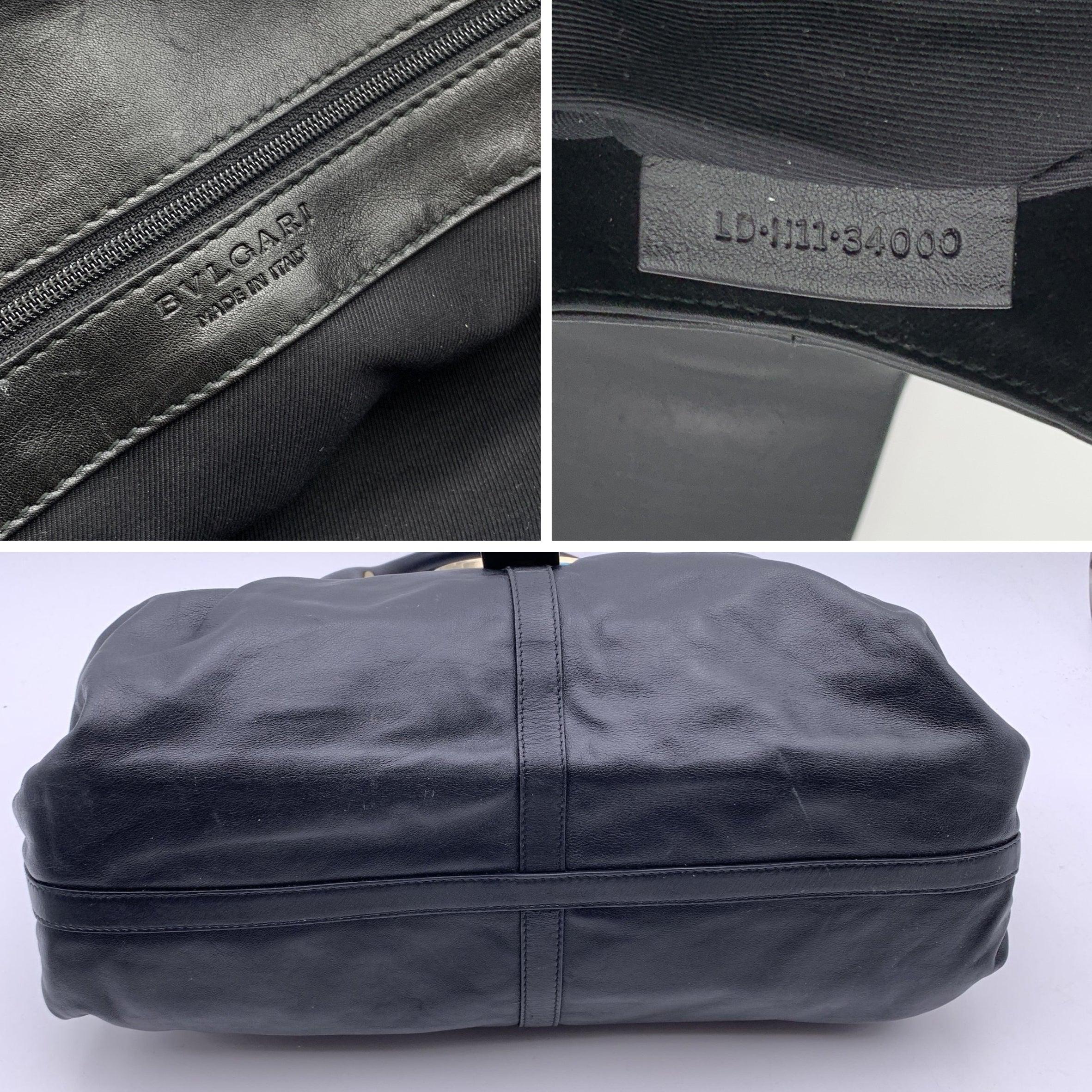 Bulgari Bvlgari Bolso bandolera Chandra Hobo de piel negra en Bueno Estado en Rome, Rome