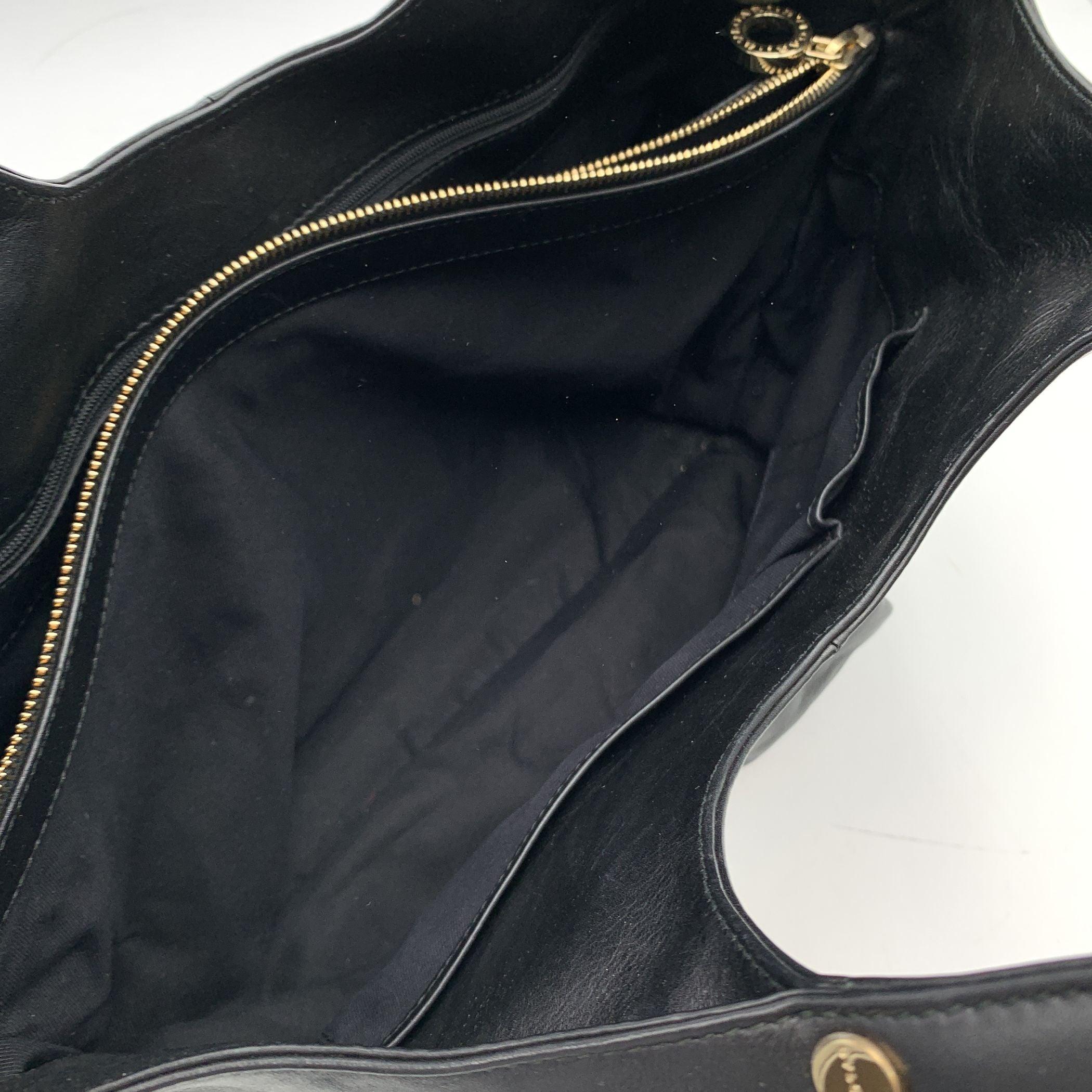 De las mujeres Bulgari Bvlgari Bolso bandolera Chandra Hobo de piel negra