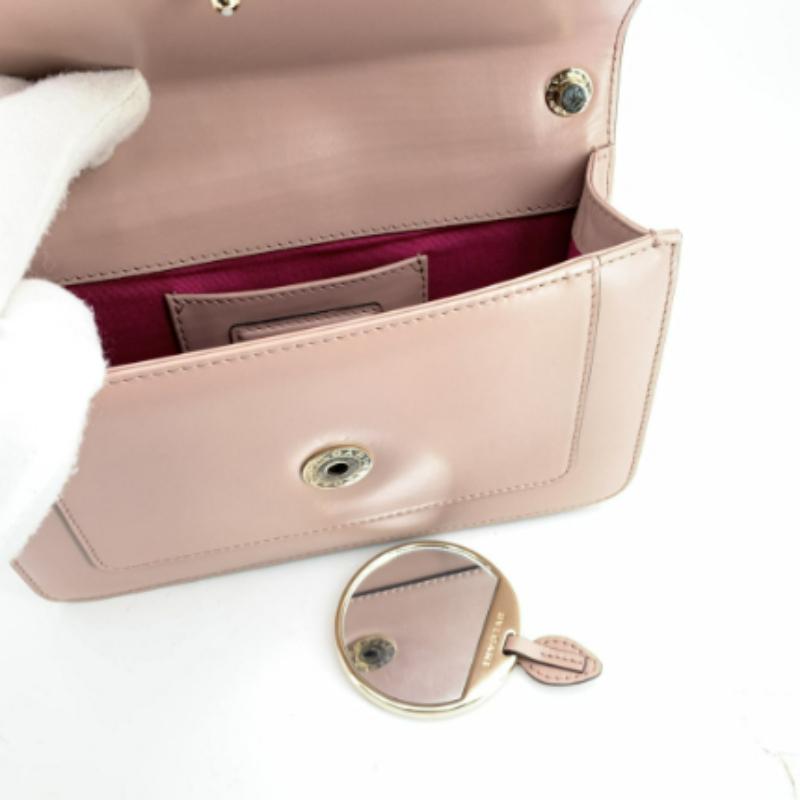 Bulgari Bvlgari Blush Leather East West Serpenti Forever Shoulder Bag In Excellent Condition In Rome, Rome