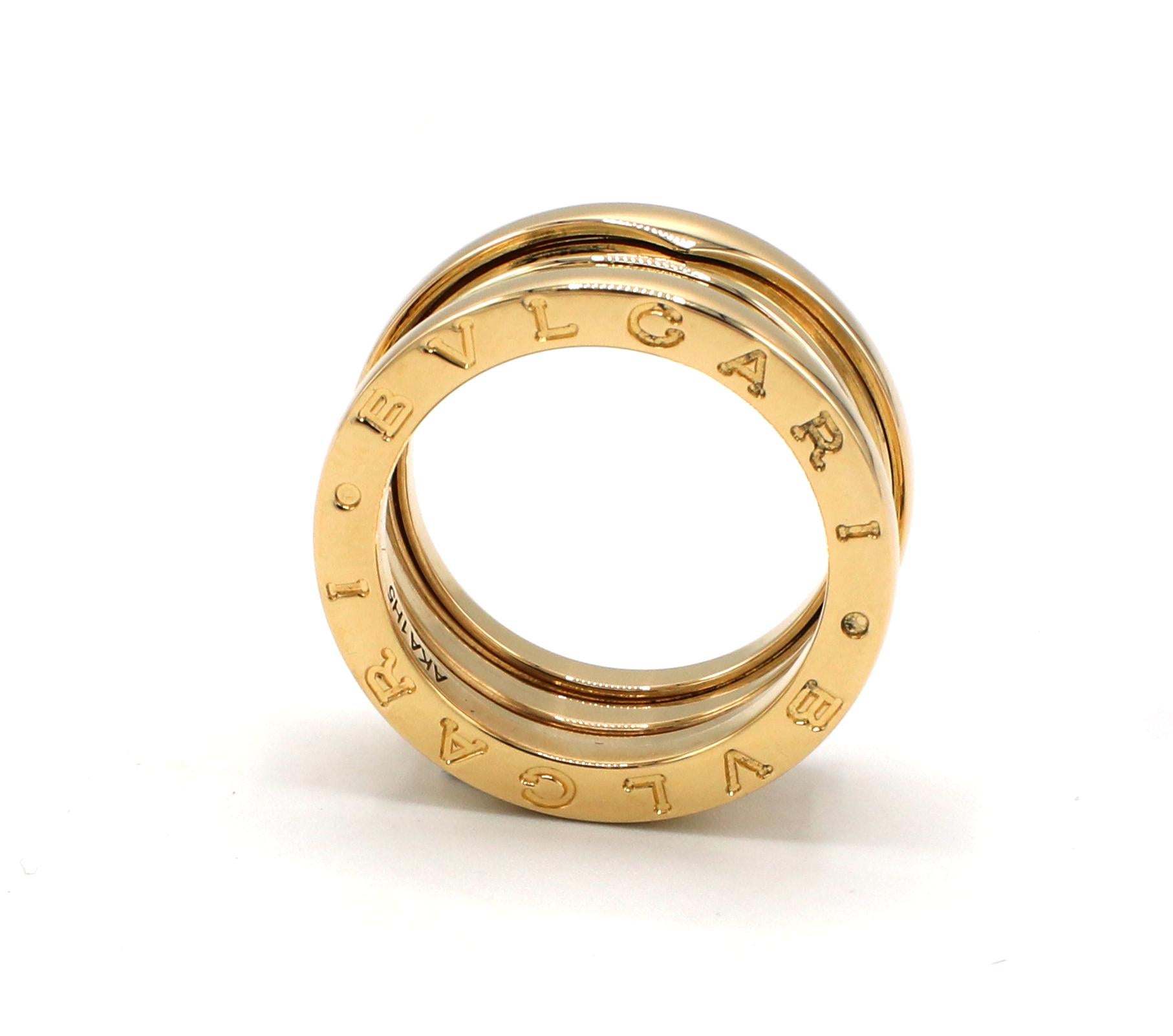 bulgari 3 band ring gold