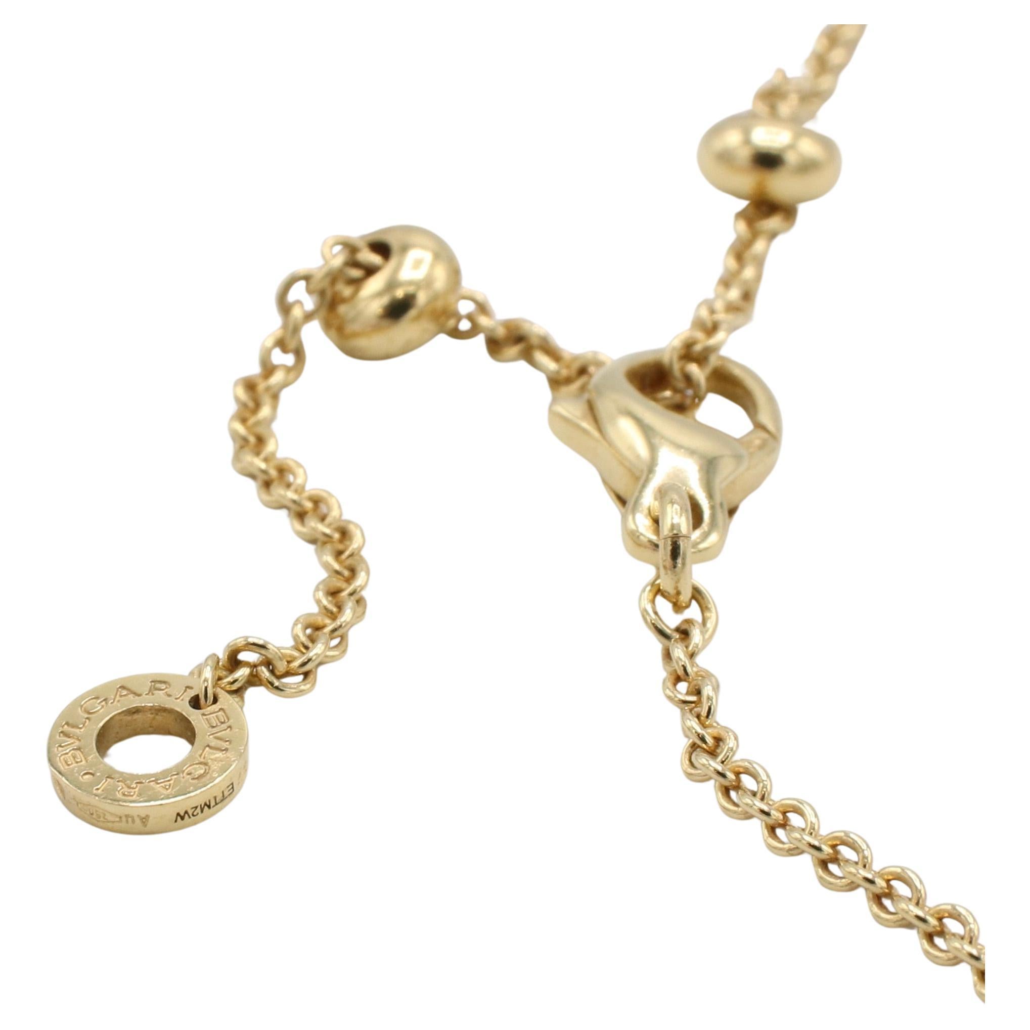 Women's or Men's Bulgari Bvlgari B.Zero1 18 Karat Yellow Gold Drop Necklace  For Sale