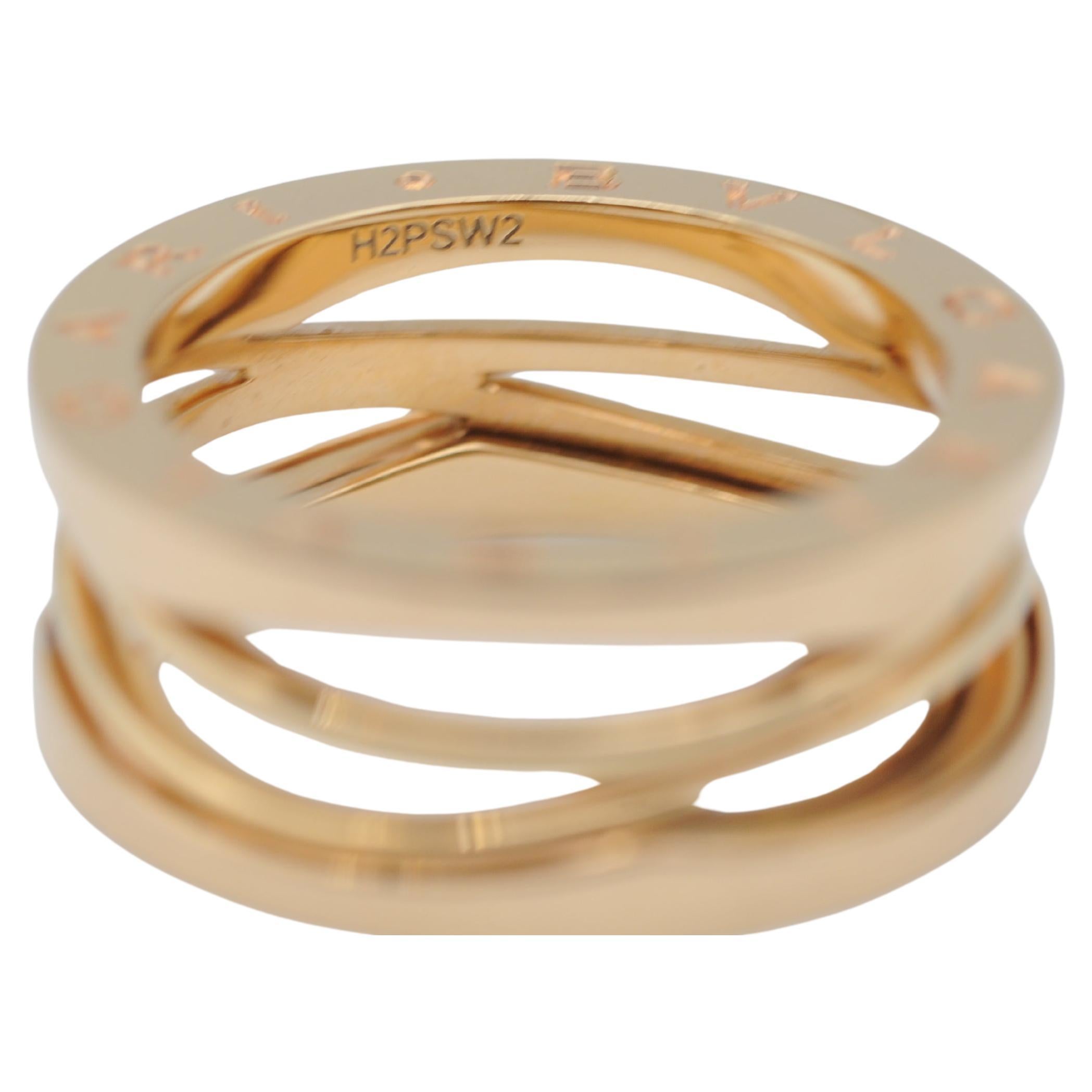Bulgari/Bvlgari B.Zero1 Legend 3-Band Ring in 18k Rose Gold For Sale 6