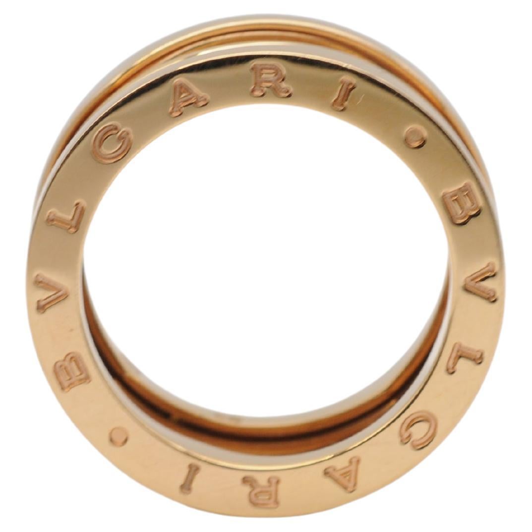 Women's or Men's Bulgari/Bvlgari B.Zero1 Legend 3-Band Ring in 18k Rose Gold For Sale