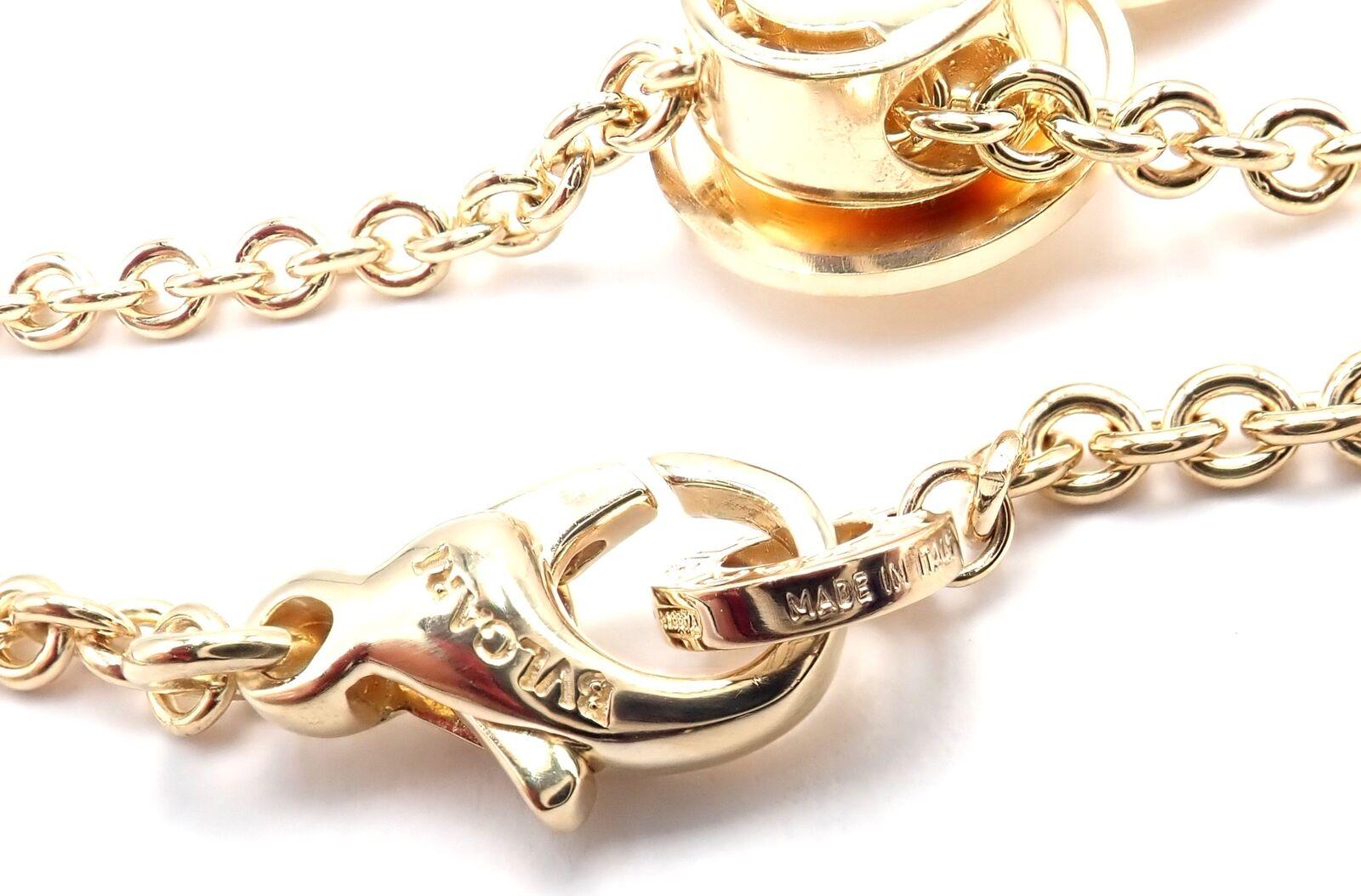Bulgari Bvlgari Cicladi Large Pendant Yellow Gold Link Necklace For Sale 3