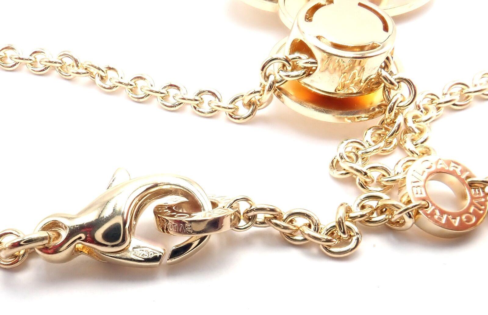 Bulgari Bvlgari Cicladi Large Pendant Yellow Gold Link Necklace For Sale 4