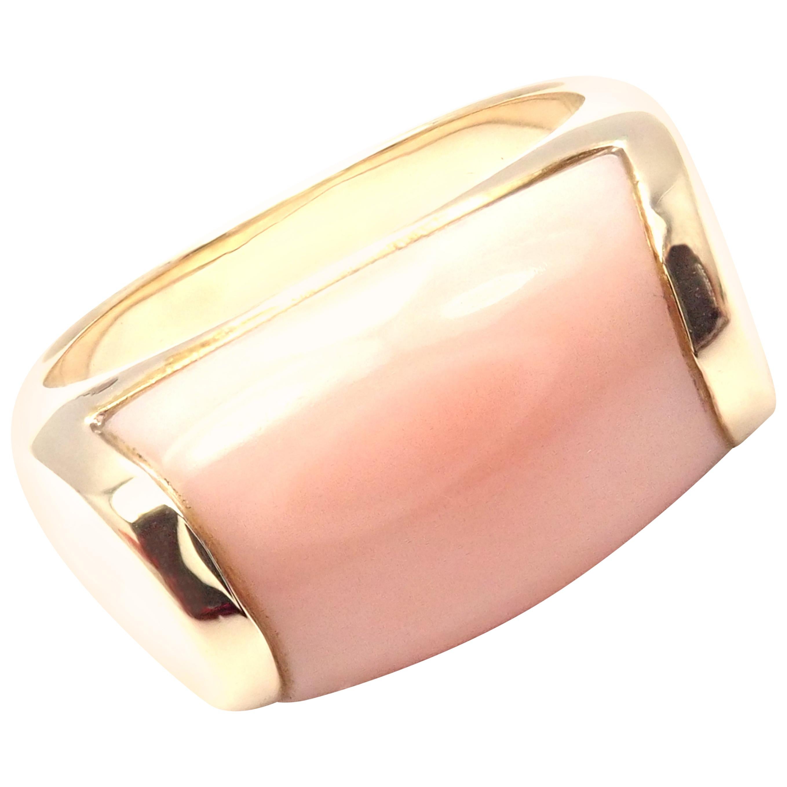 Bulgari Bvlgari Coral Tronchetto Yellow Gold Ring