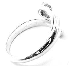 Bulgari Bvlgari Diamond Bypass White Gold Band Ring