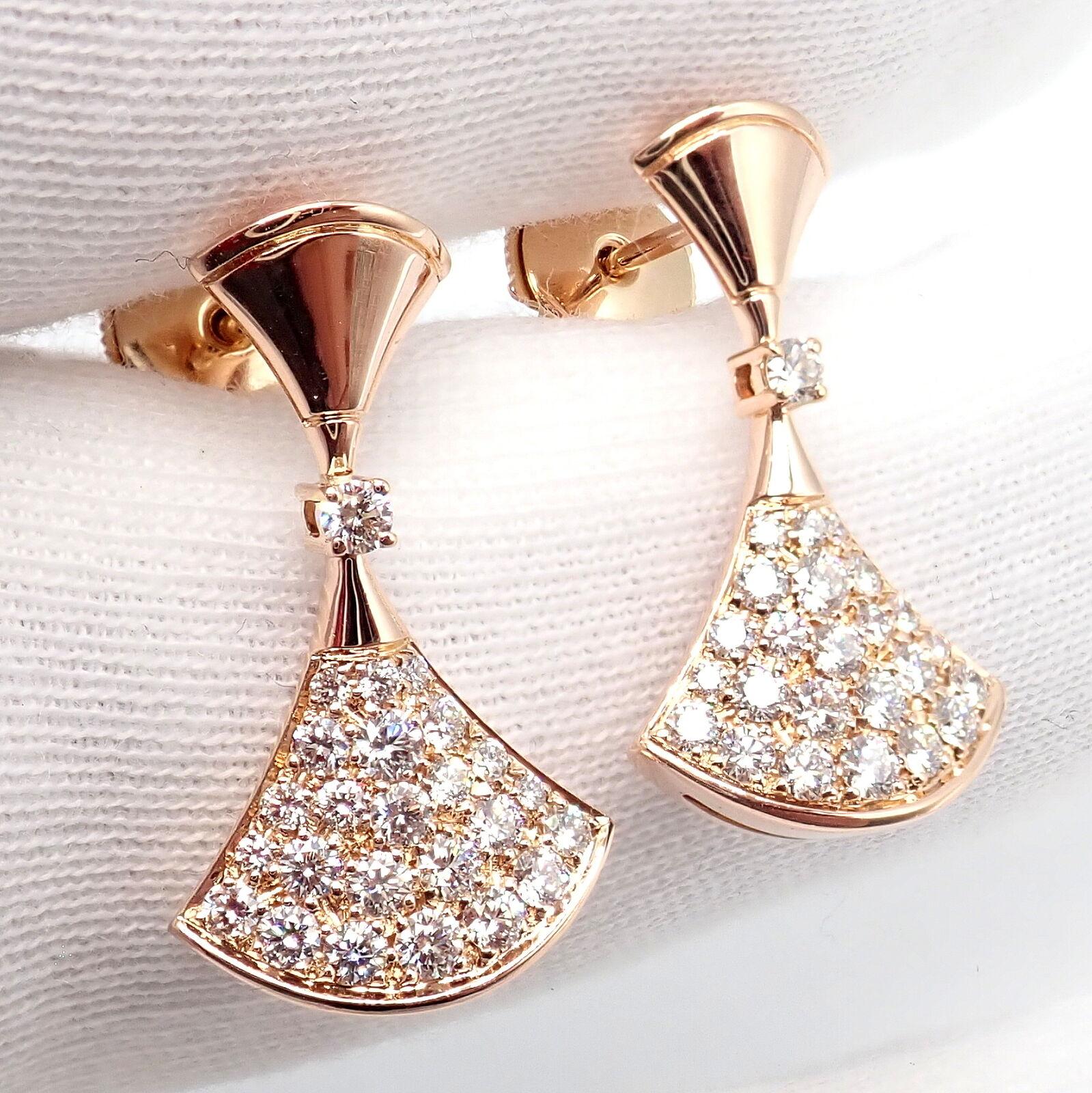 Bulgari Bvlgari Diamond Diva's Dream Rose Gold Drop Earrings 2