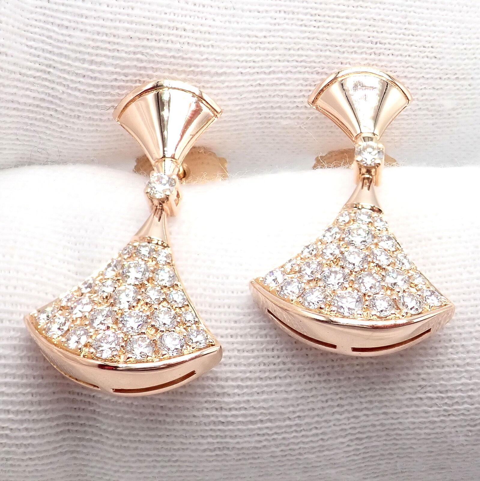 Bulgari Bvlgari Diamond Diva's Dream Rose Gold Drop Earrings 1