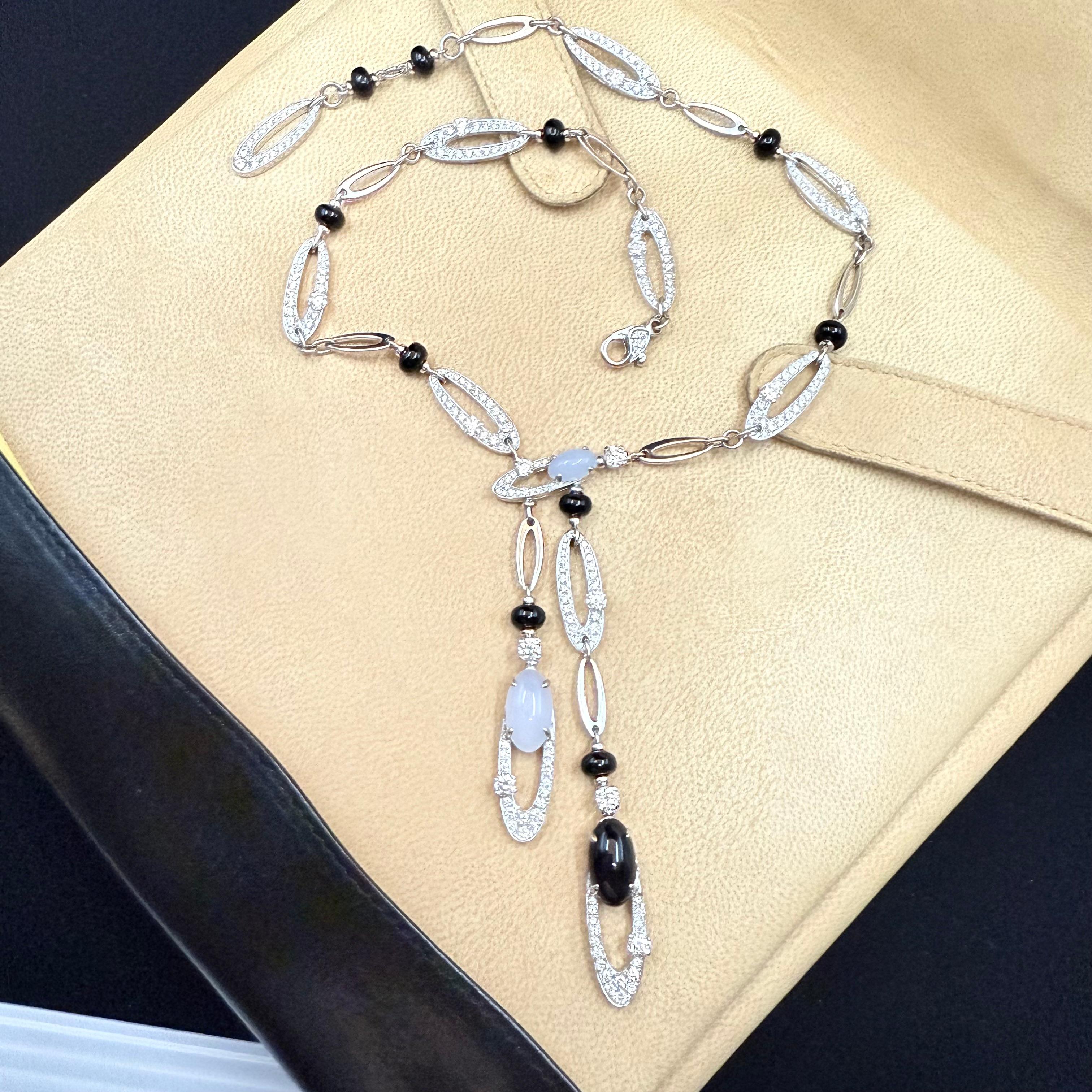 BULGARI BVLGARI Collana con diamanti, onice e calcedonio Collection'S in vendita 6