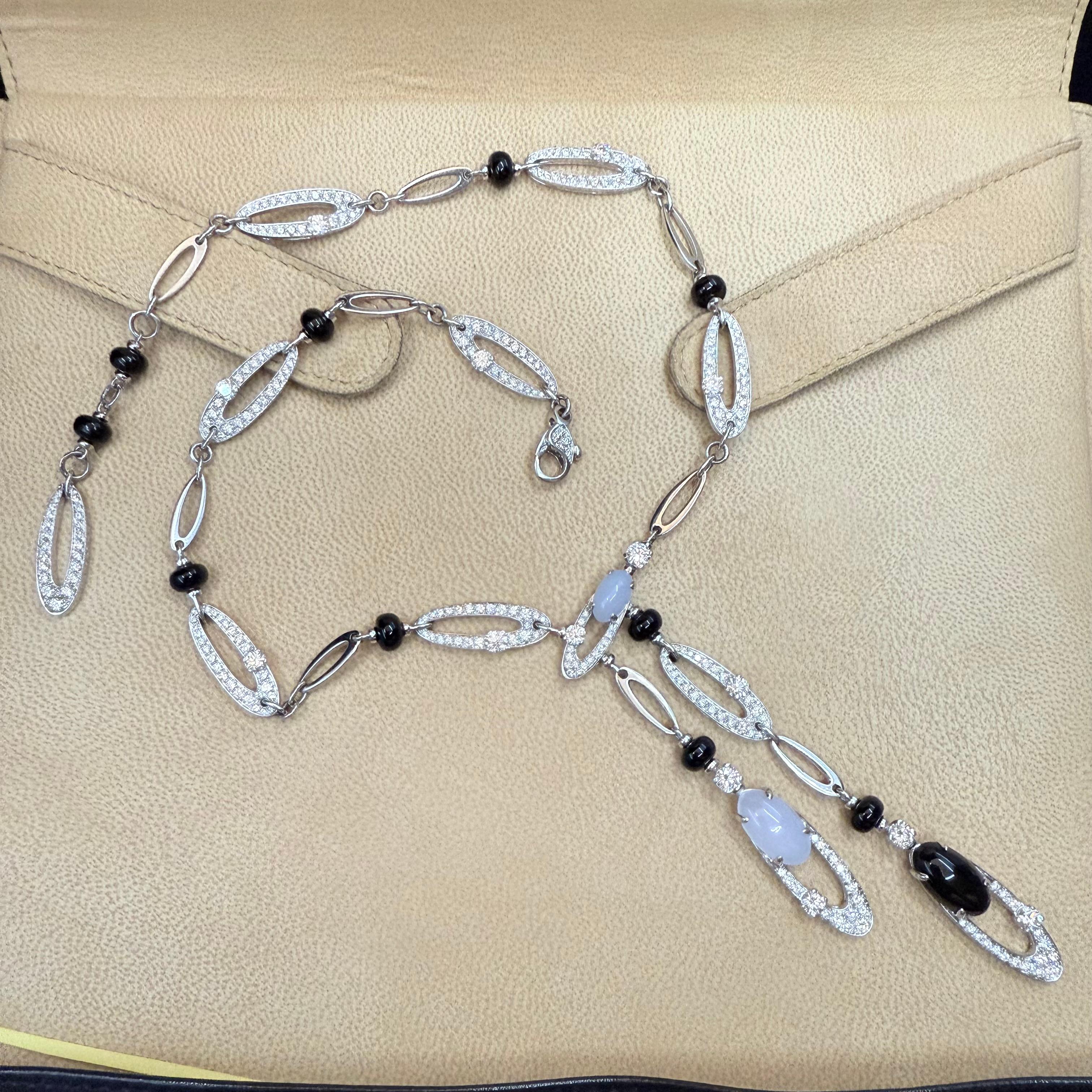 da uomo o donna BULGARI BVLGARI Collana con diamanti, onice e calcedonio Collection'S in vendita