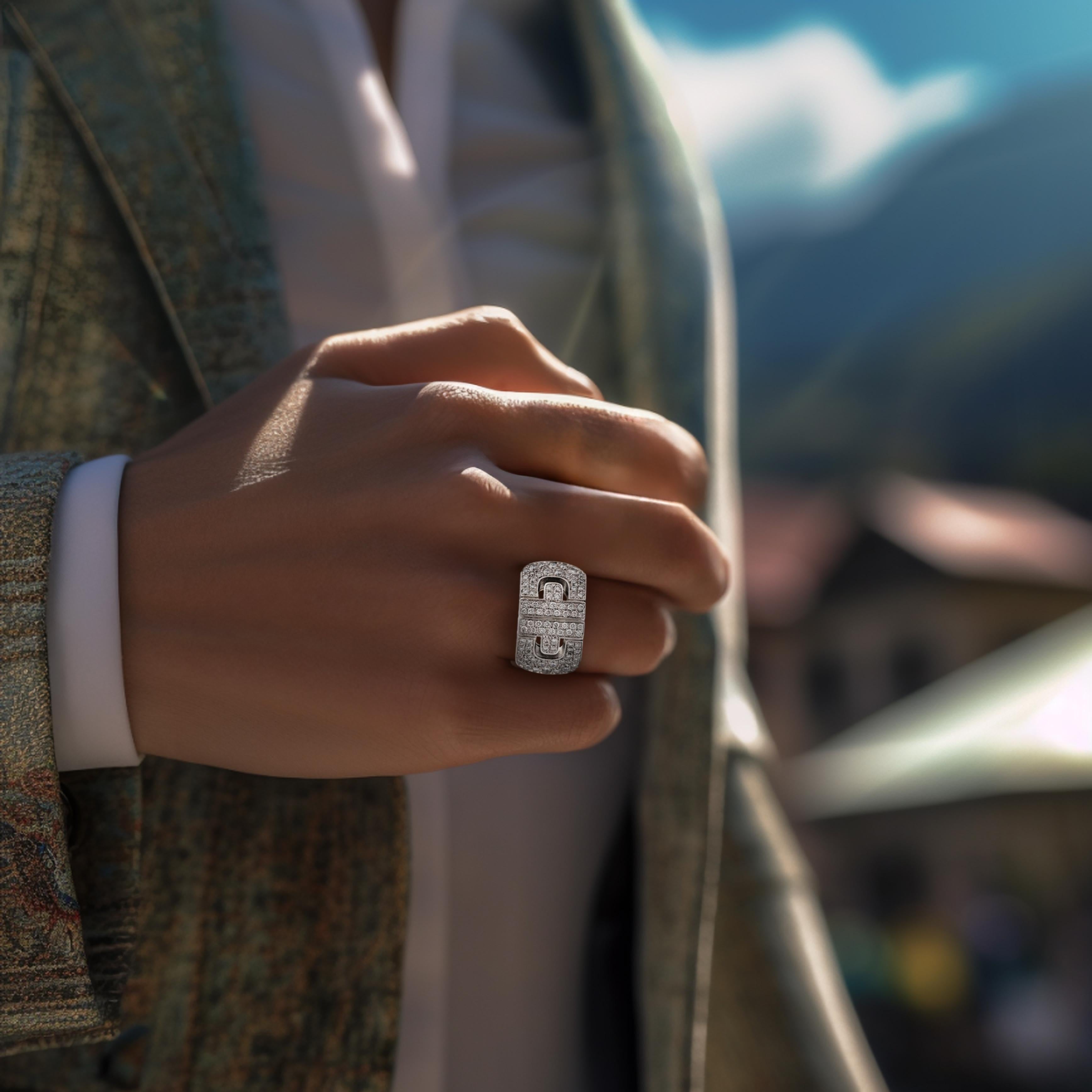 Round Cut Bulgari Bvlgari Diamond Parentesi Revolution Ring