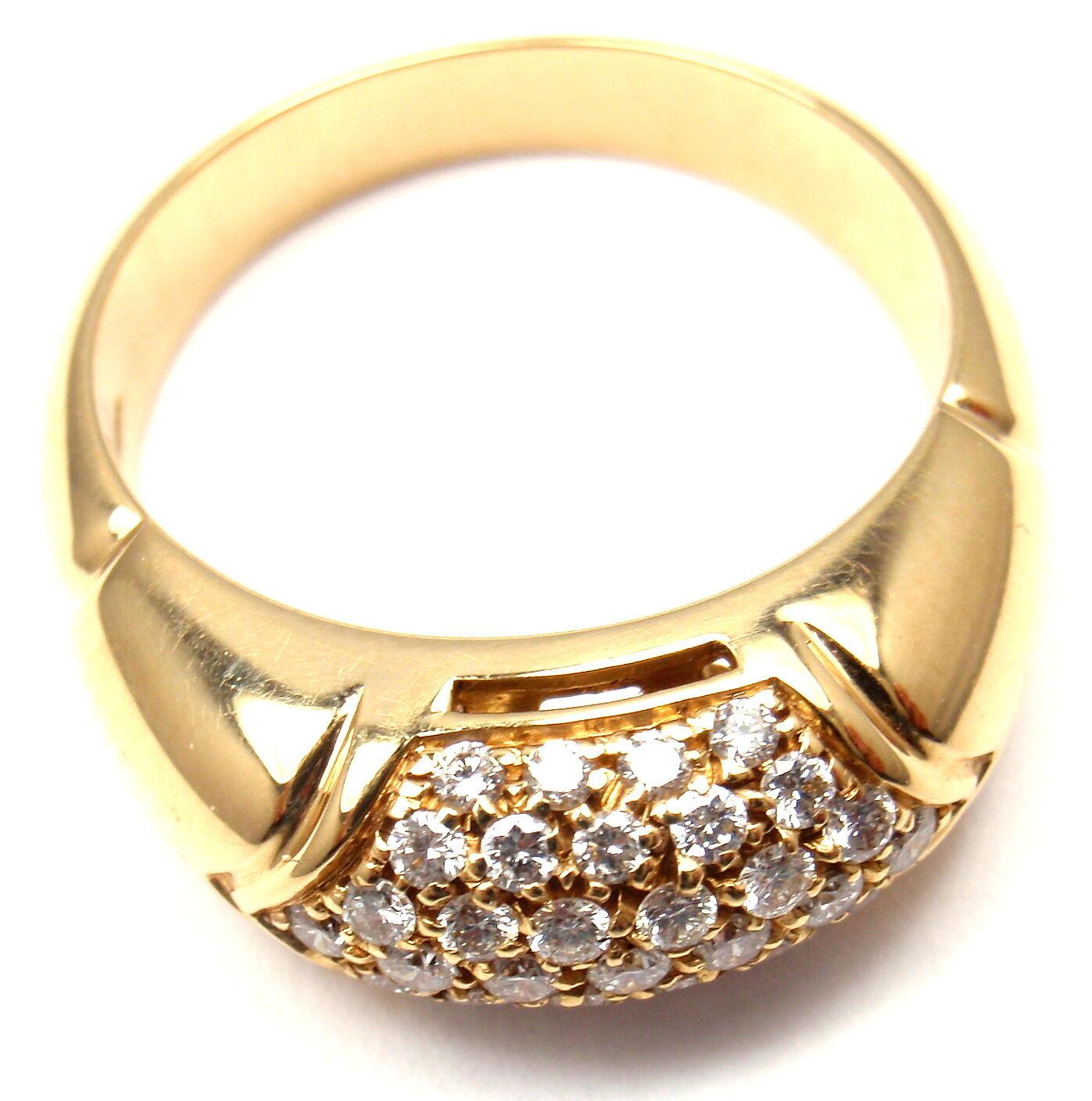 Brilliant Cut Bulgari Bvlgari Diamond Yellow Gold Band Ring