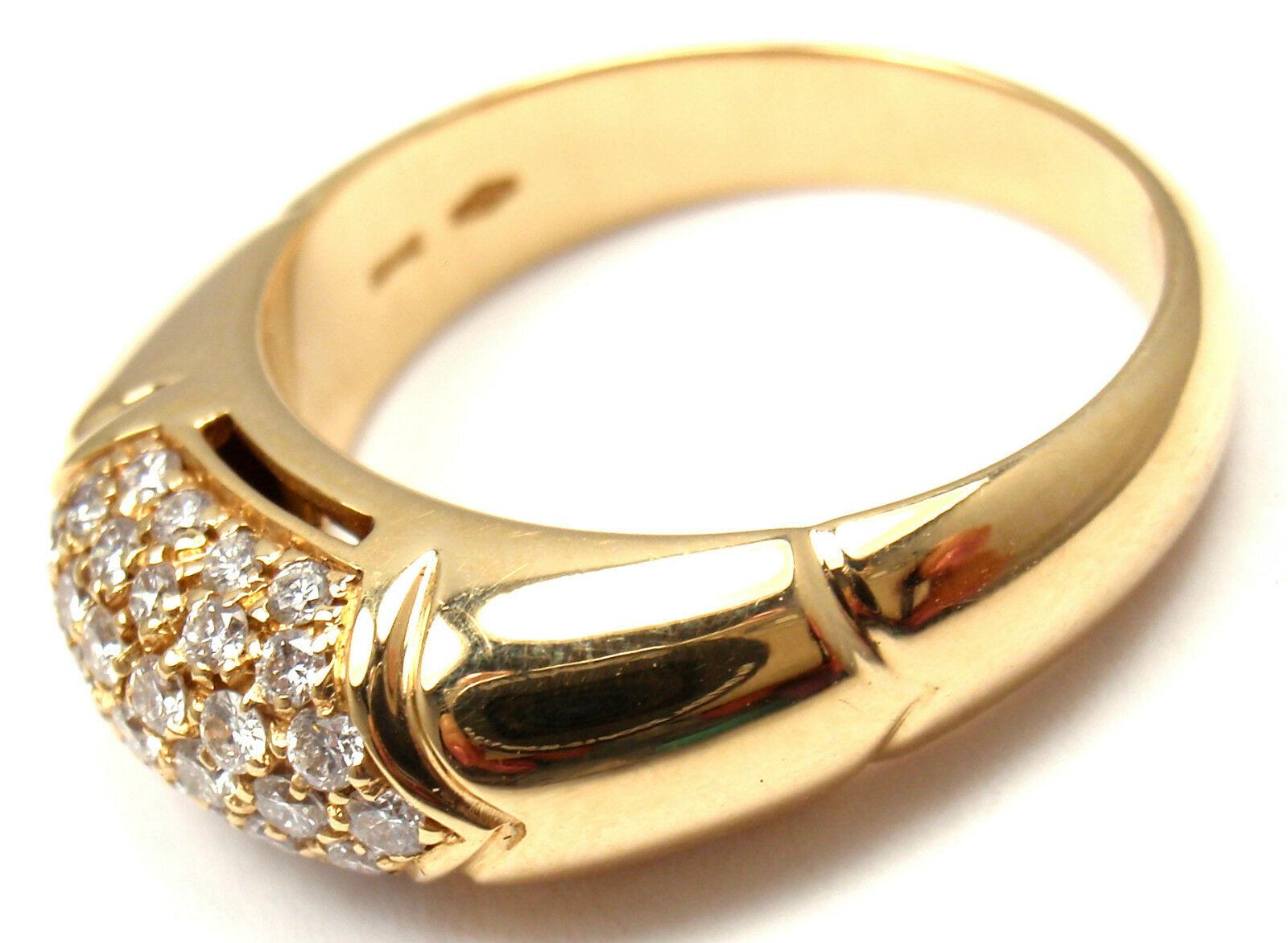 Bulgari Bvlgari Diamond Yellow Gold Band Ring In Excellent Condition In Holland, PA