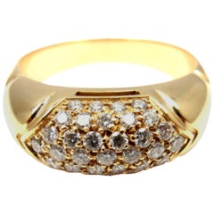 Bulgari Bvlgari Diamond Yellow Gold Band Ring
